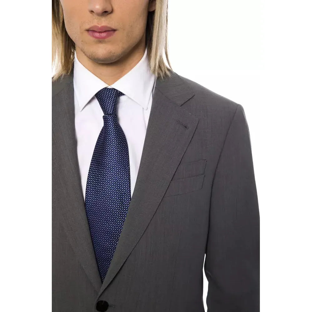 Billionaire Gray Wool Suit for Distinction