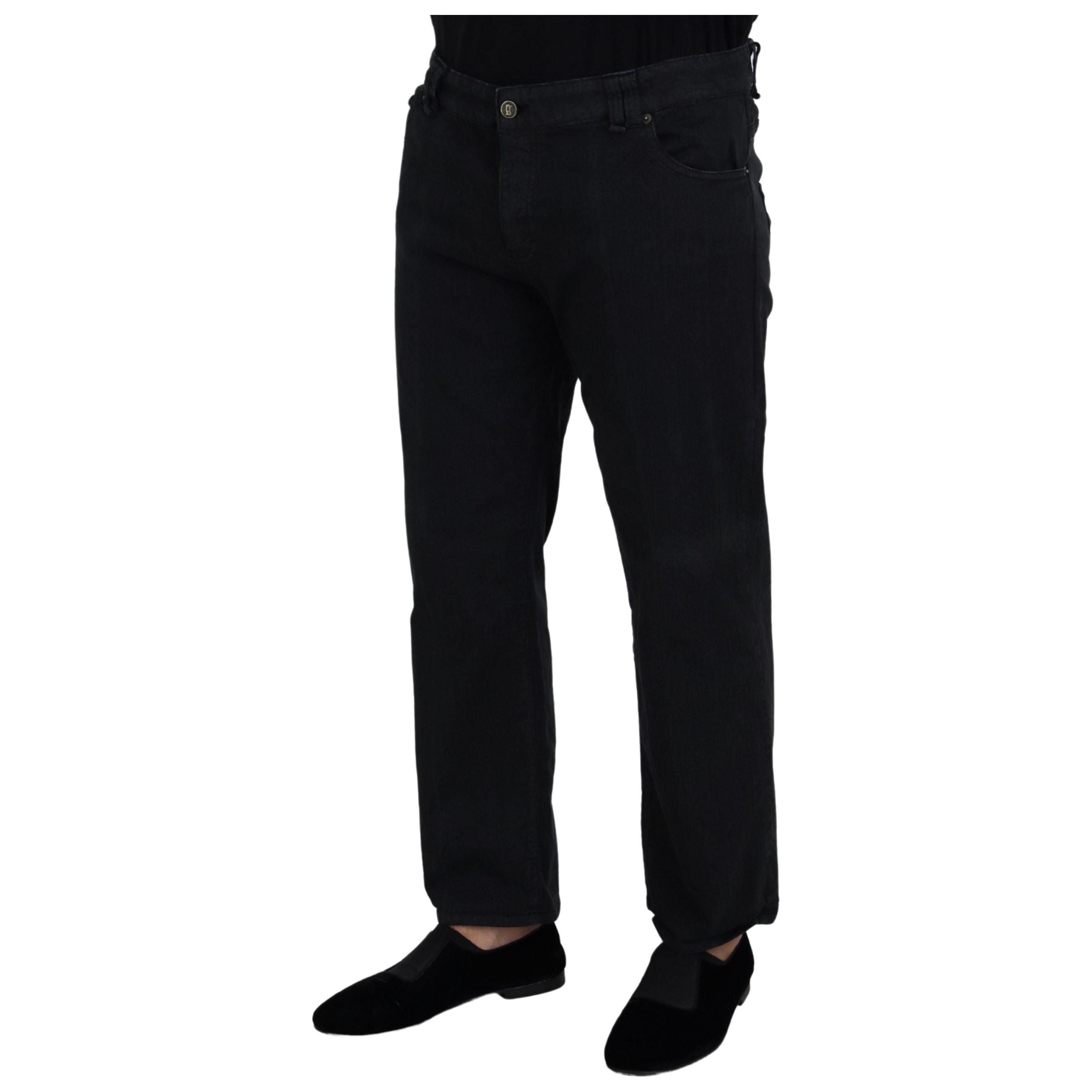 John Galliano Black Cotton Jeans for Luxury