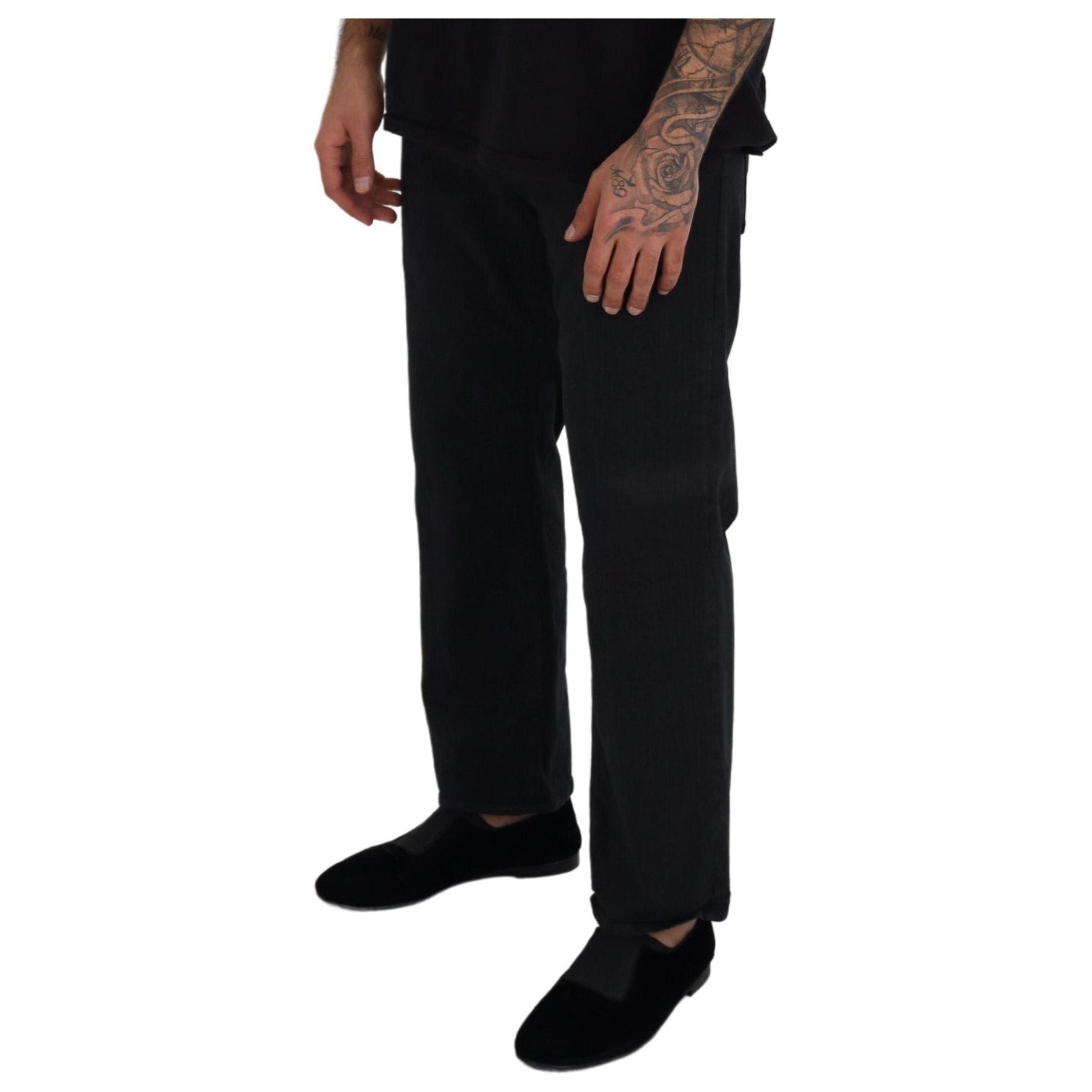 John Galliano Black Cotton Jeans for Luxury