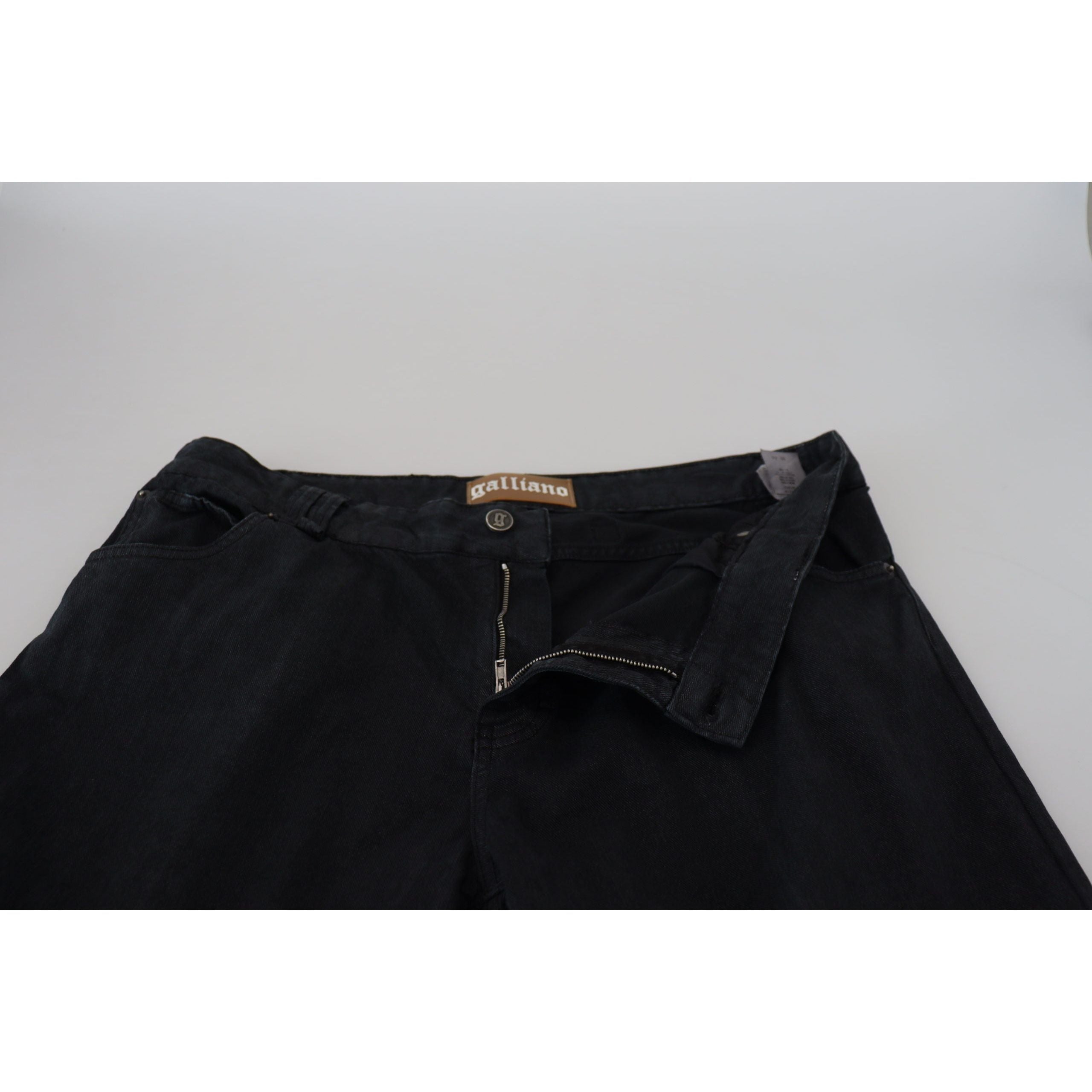John Galliano Black Cotton Jeans for Luxury