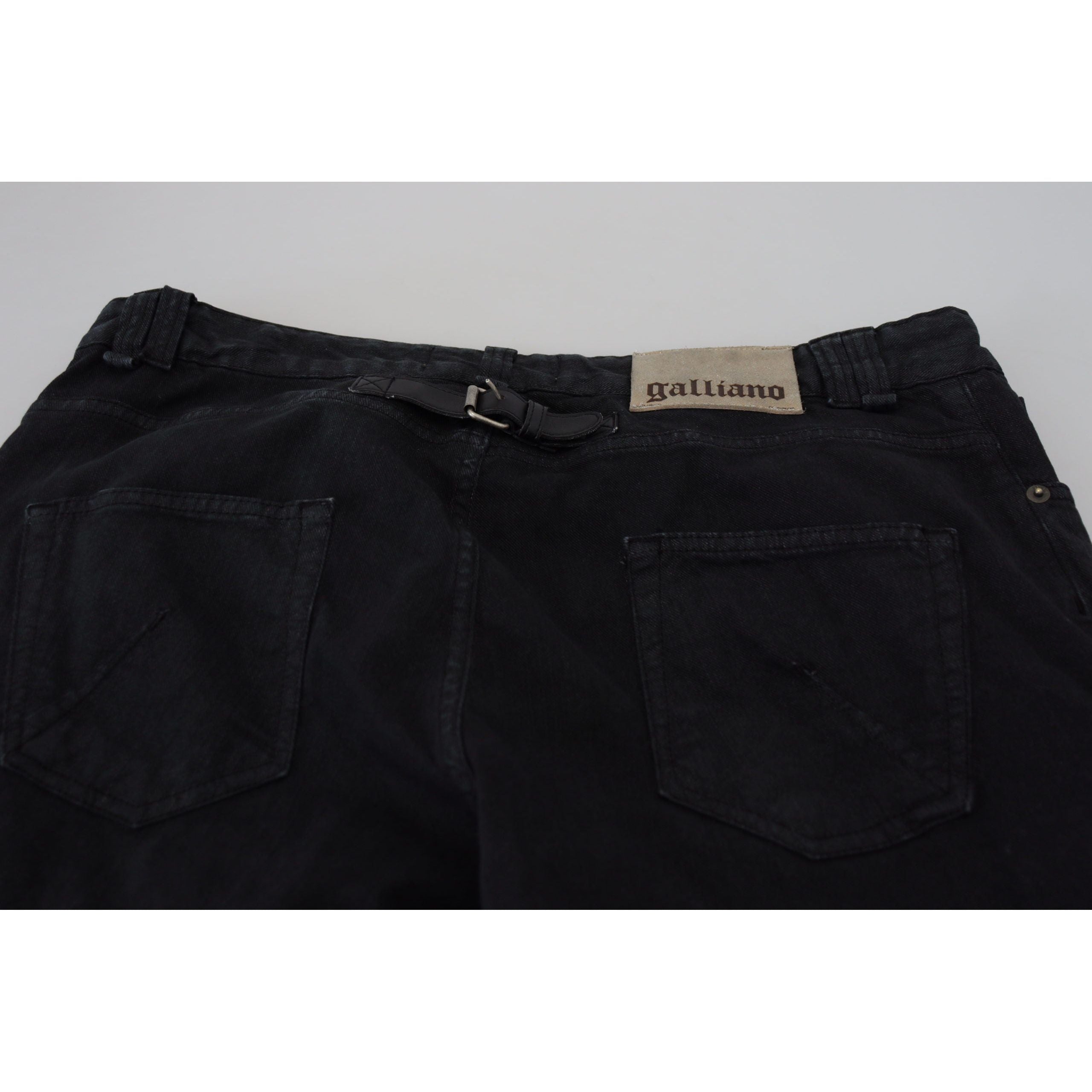 John Galliano Black Cotton Jeans for Luxury