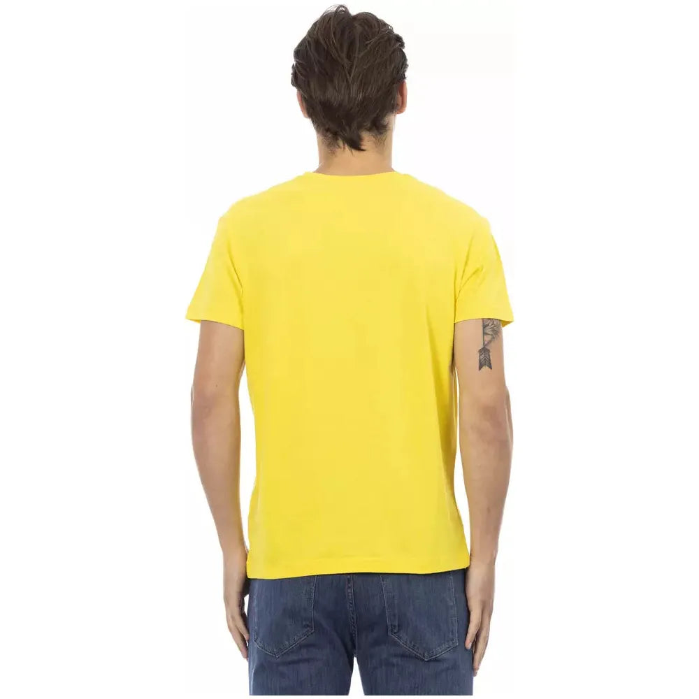 Trussardi Action Yellow Cotton T-Shirt for Elevated Style