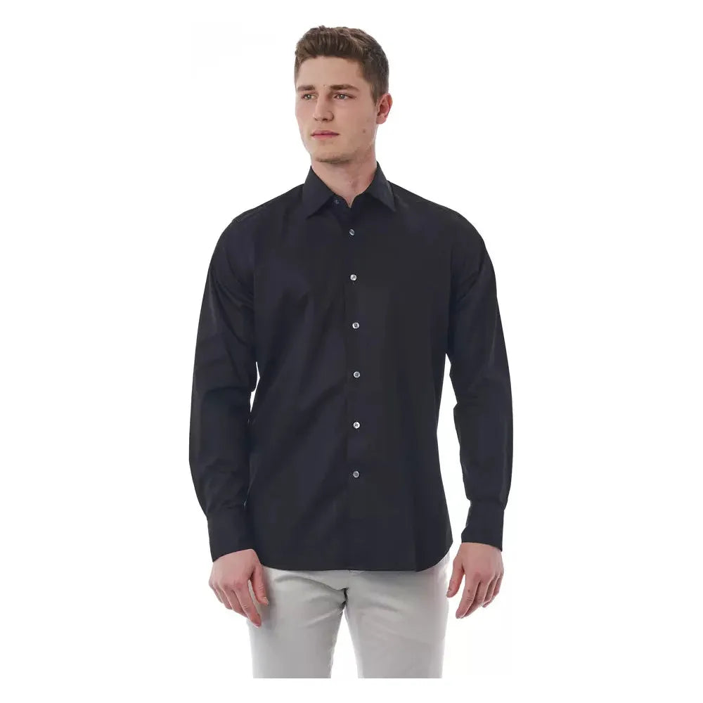 Bagutta Black Cotton Shirt - Timeless Elegance Redefined