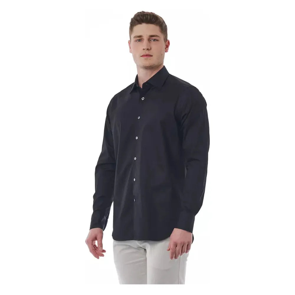 Bagutta Black Cotton Shirt - Timeless Elegance Redefined