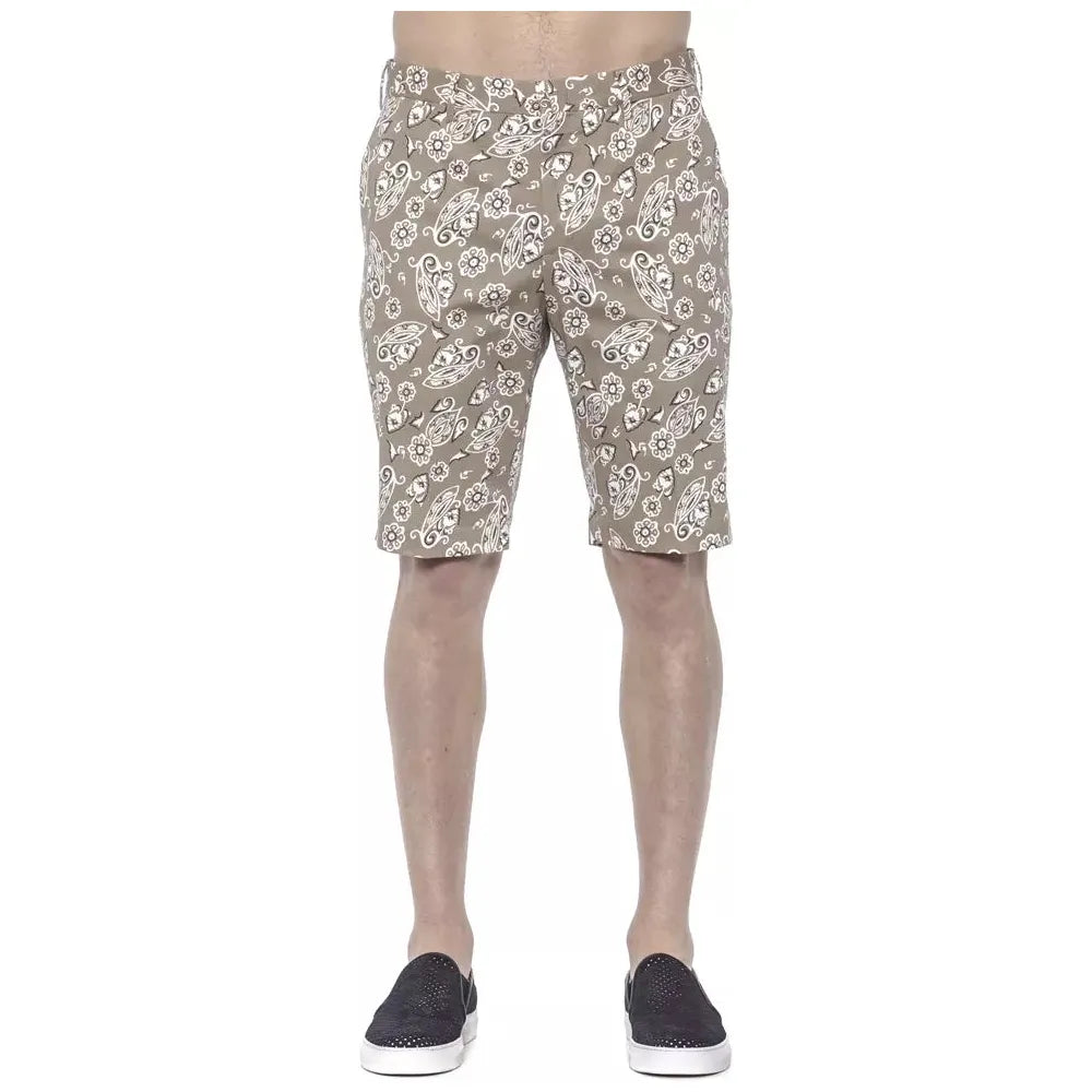 PT Torino Beige Cotton Bermuda Short for Effortless Elegance