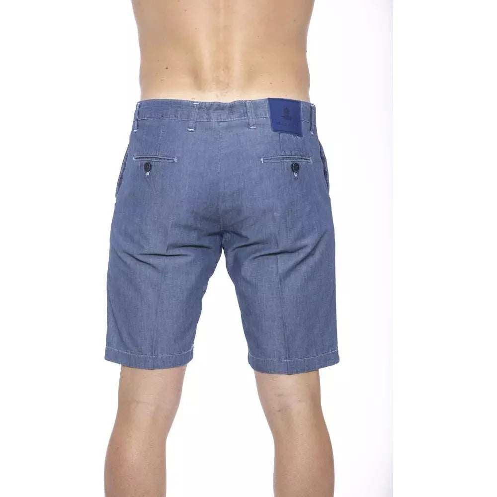 Armata Di Mare Chic Nautical Blue Cotton Bermuda Shorts