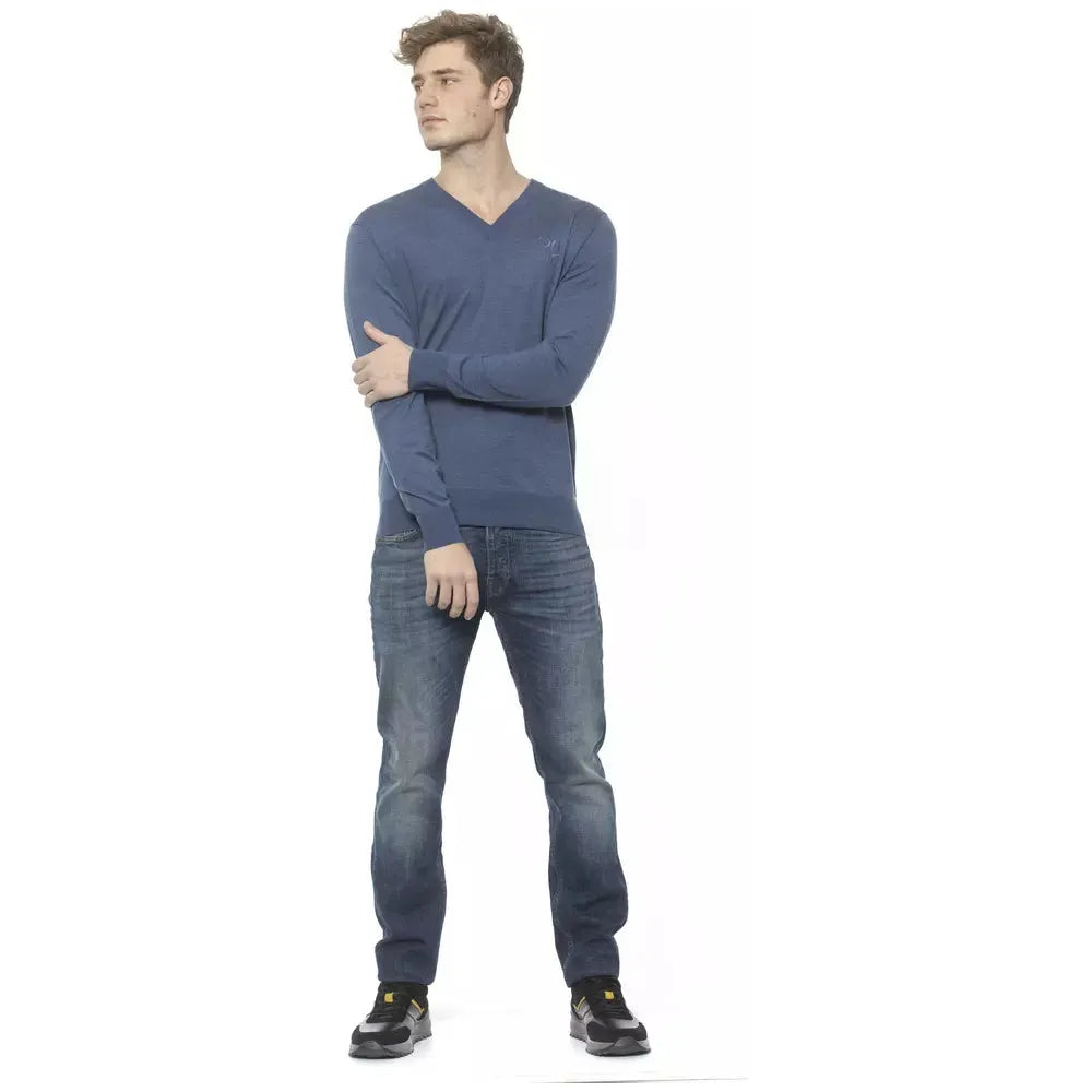 Billionaire Grey Cashmere V-Neck Sweater