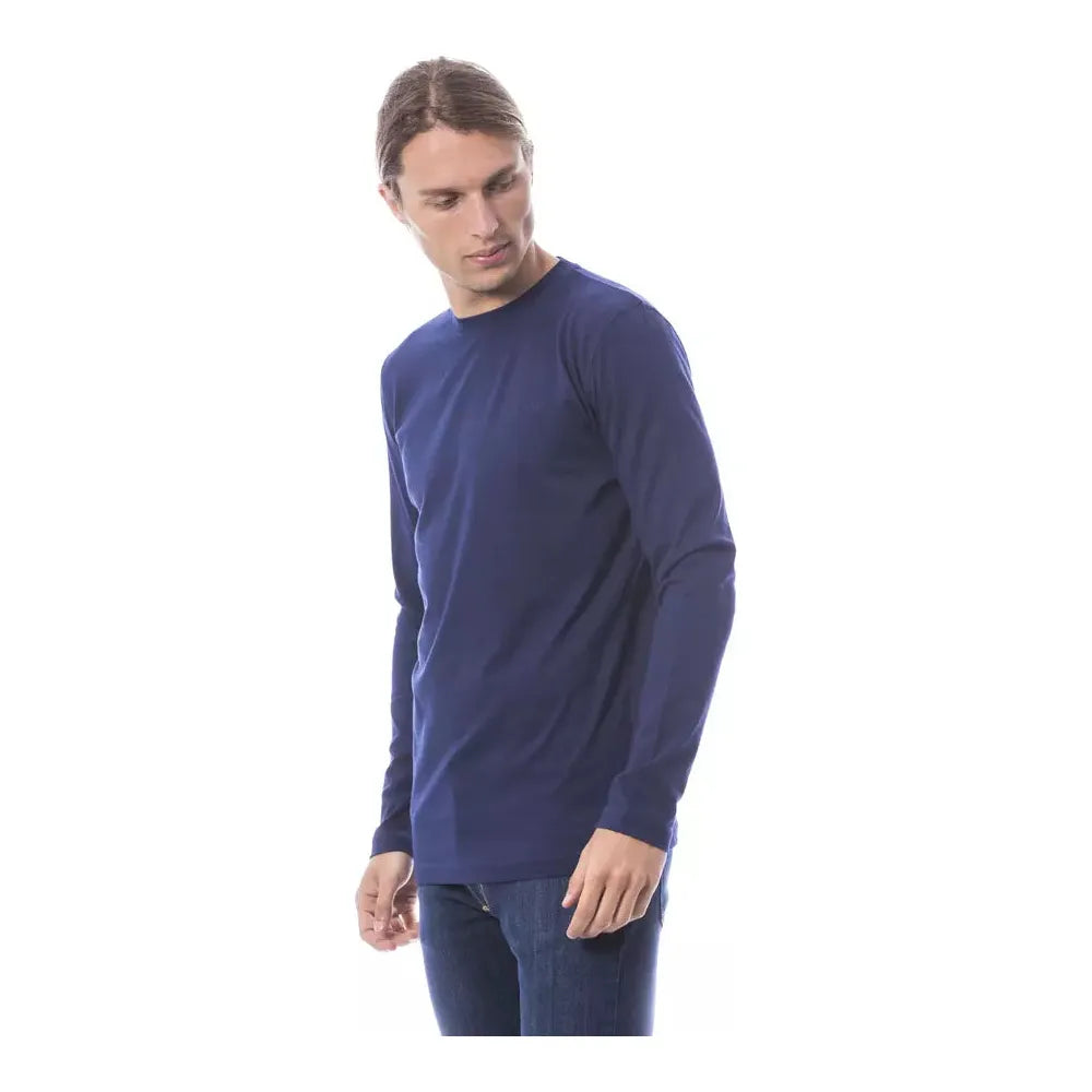 Verri Blue Cotton T-Shirt for Elevated Everyday Style
