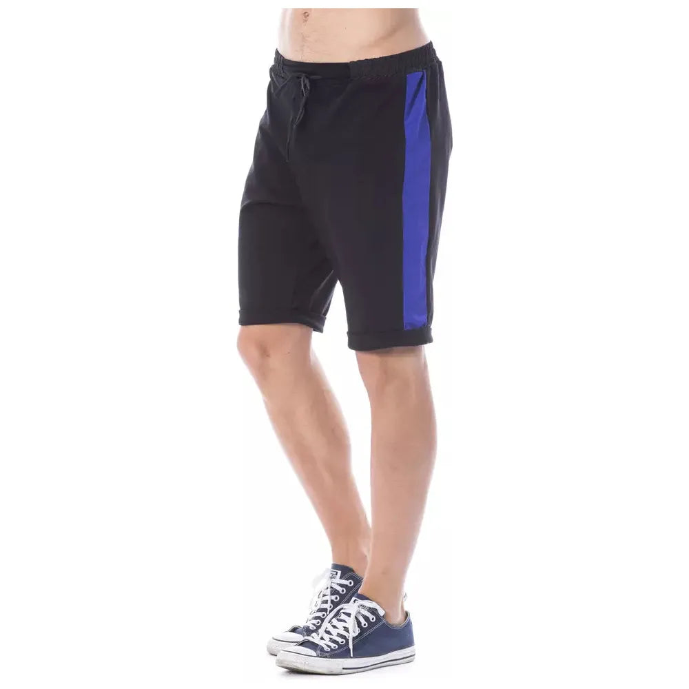 Verri Black Cotton Shorts for Elevated Casual Elegance