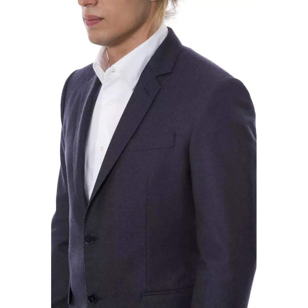 Verri Blue Wool Single-Breasted Blazer