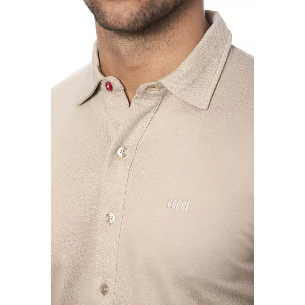 Verri Beige Cotton Shirt - Timeless Italian Sophistication