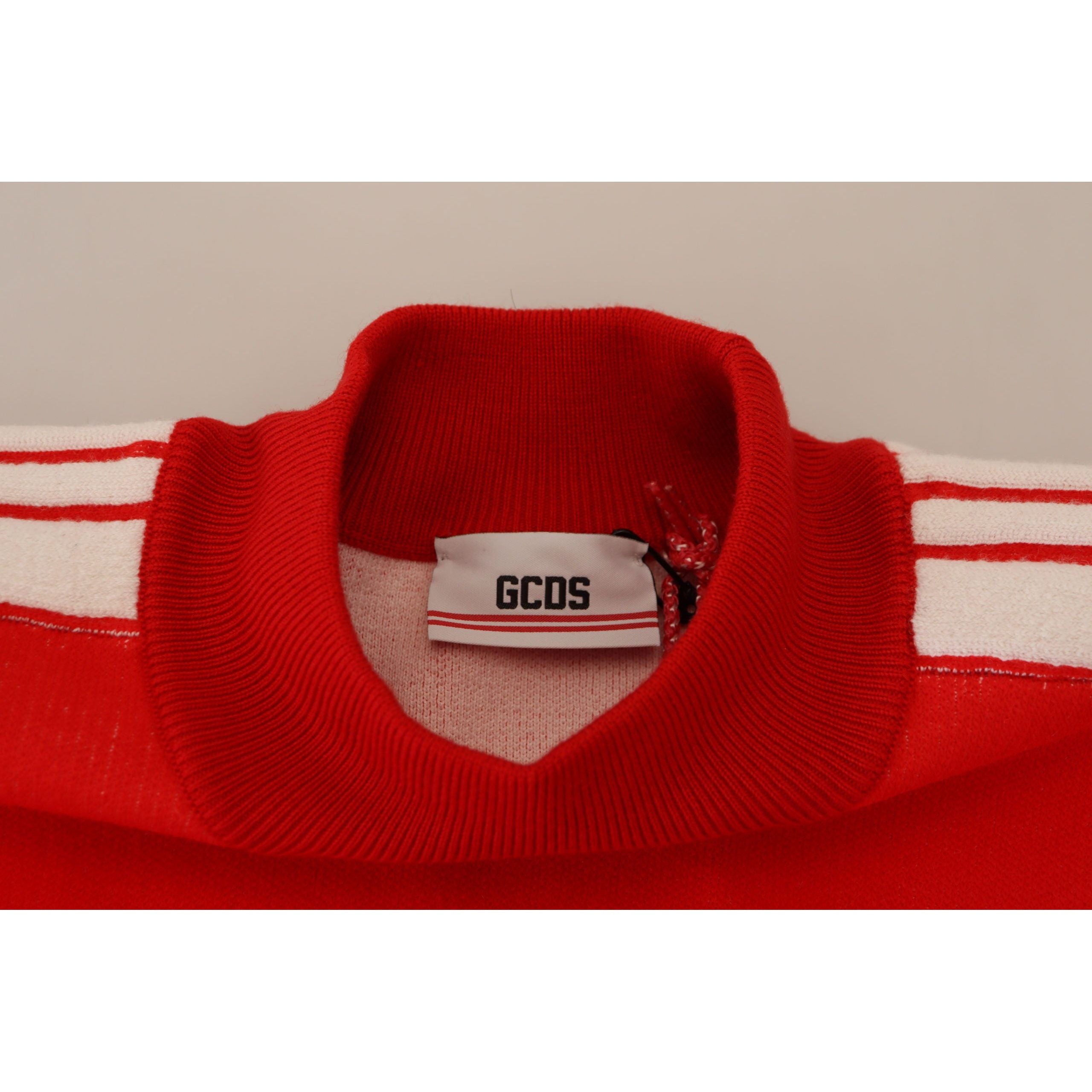 GCDS Red Wool Pullover Sweater - Timeless Italian Luxury