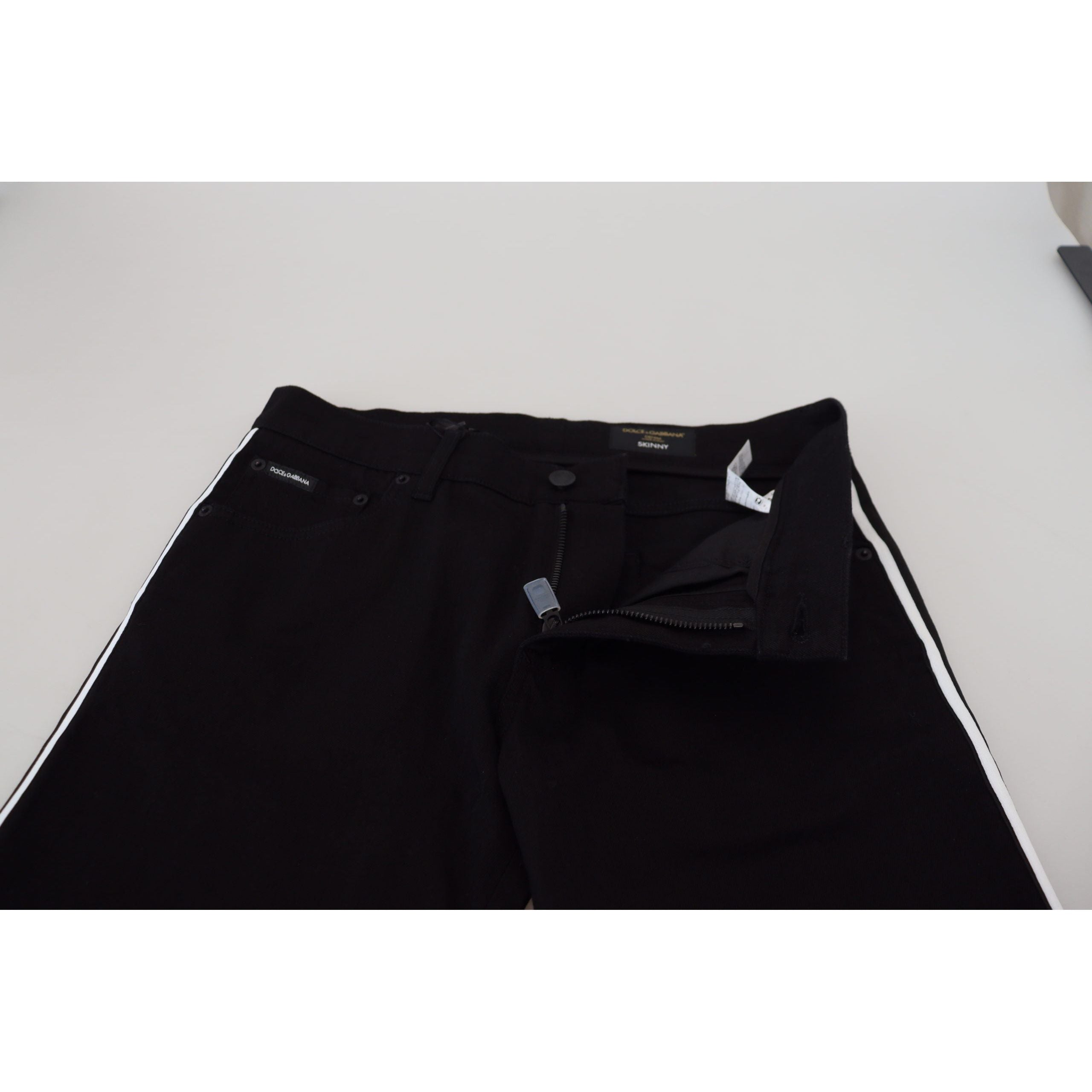 Dolce & Gabbana Black Cotton Slim Fit Denim Pants