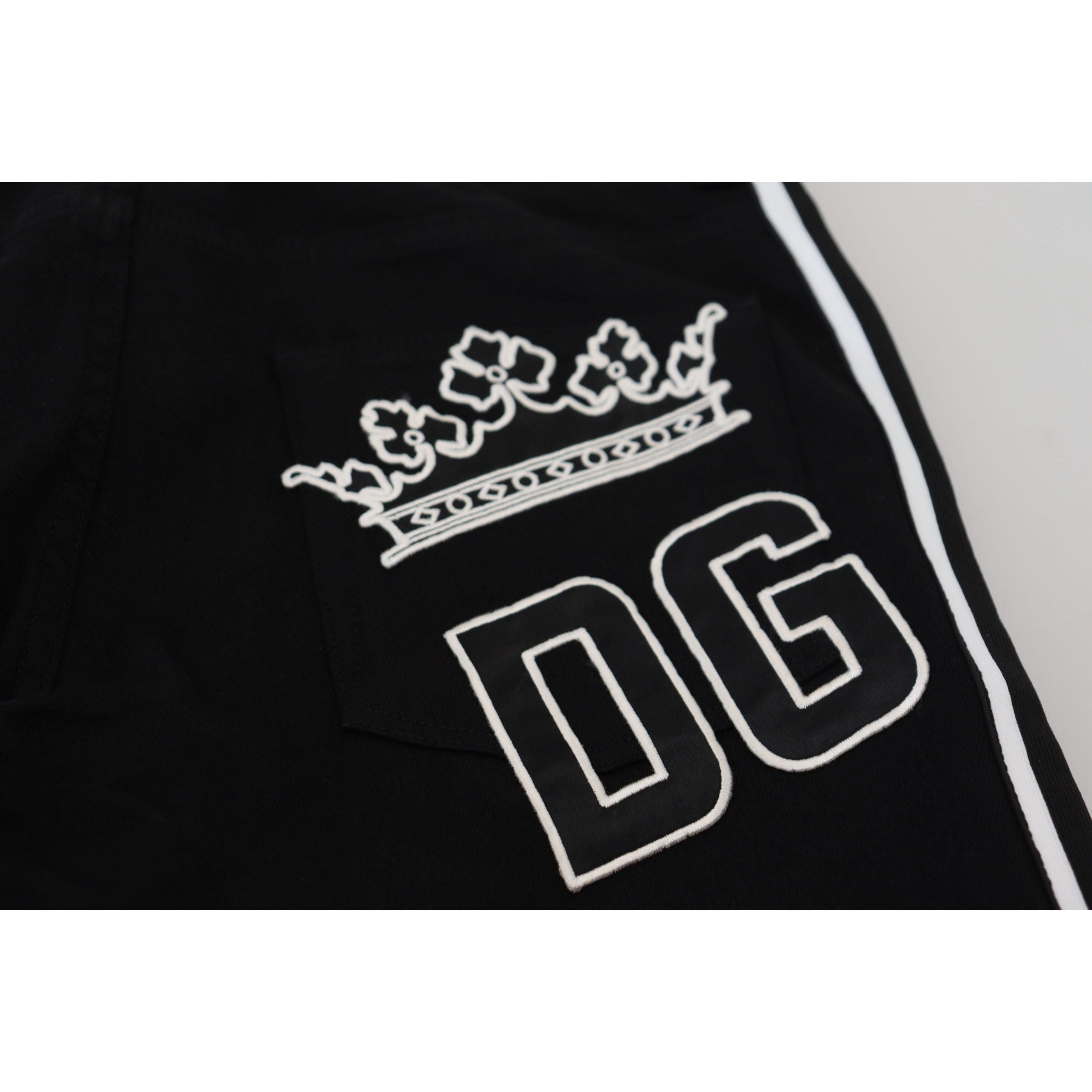 Dolce & Gabbana Black Cotton Slim Fit Denim Pants