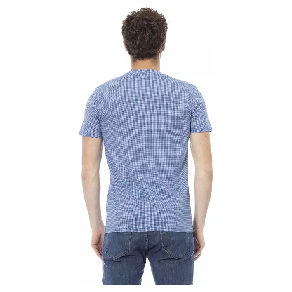 Baldinini Light Blue Cotton T-Shirt for Effortless Elegance