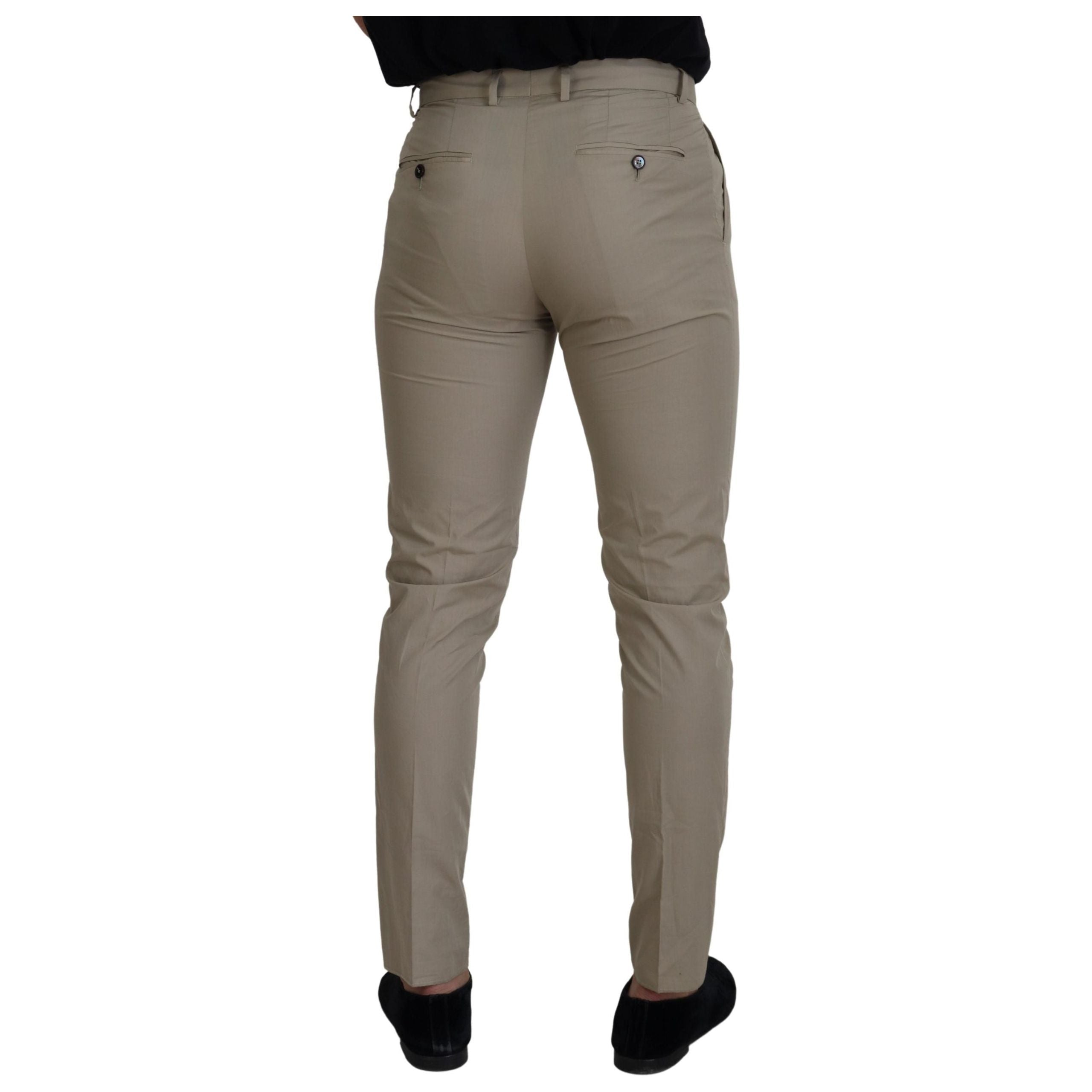 Dolce & Gabbana Stunning Beige Italian Cotton Trousers
