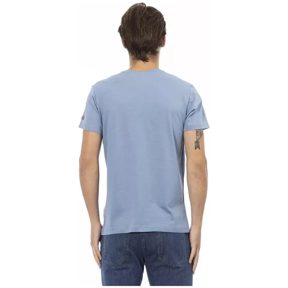 Trussardi Light Blue Cotton T-Shirt for Elegant Style