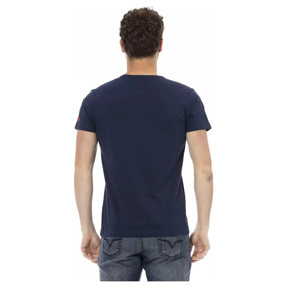 Trussardi Action Blue Cotton T-Shirt for Effortless Style