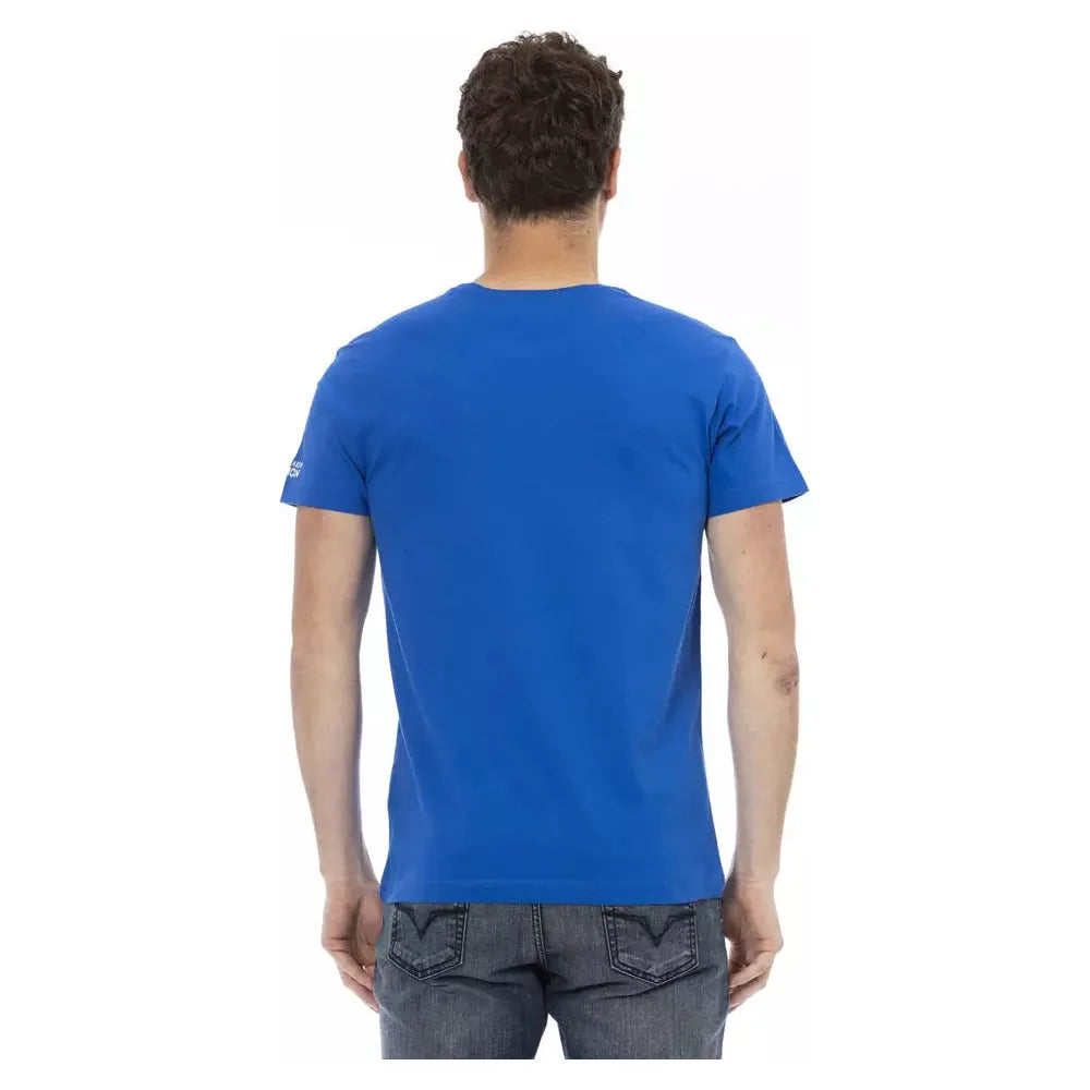 Trussardi Action Blue Cotton T-Shirt for Effortless Style