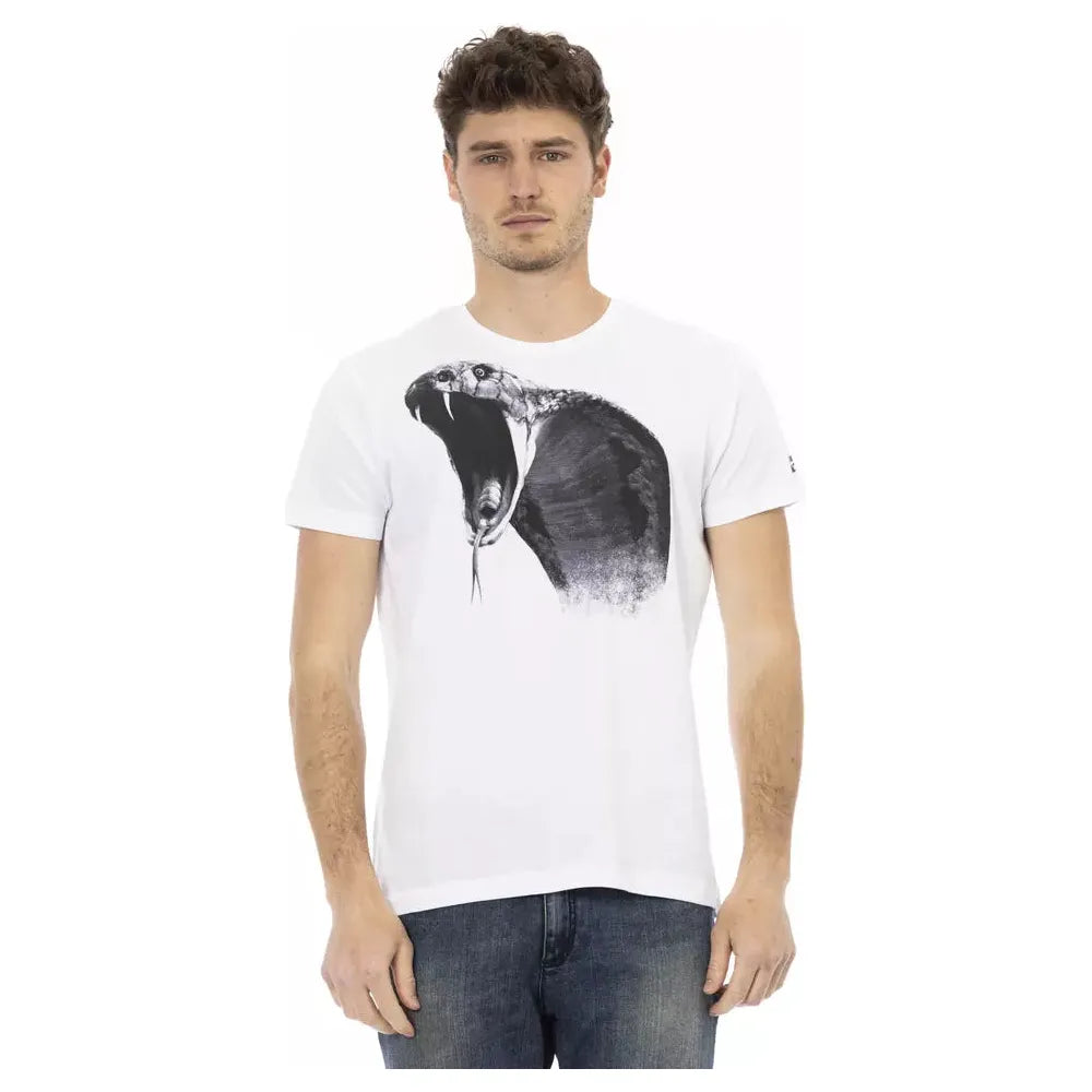 Trussardi Action White Cotton T-Shirt for Effortless Elegance
