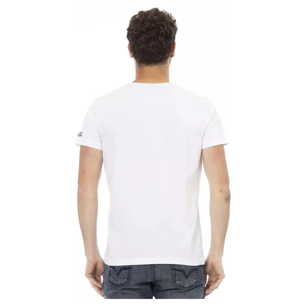 Trussardi Action White Cotton T-Shirt for Effortless Elegance