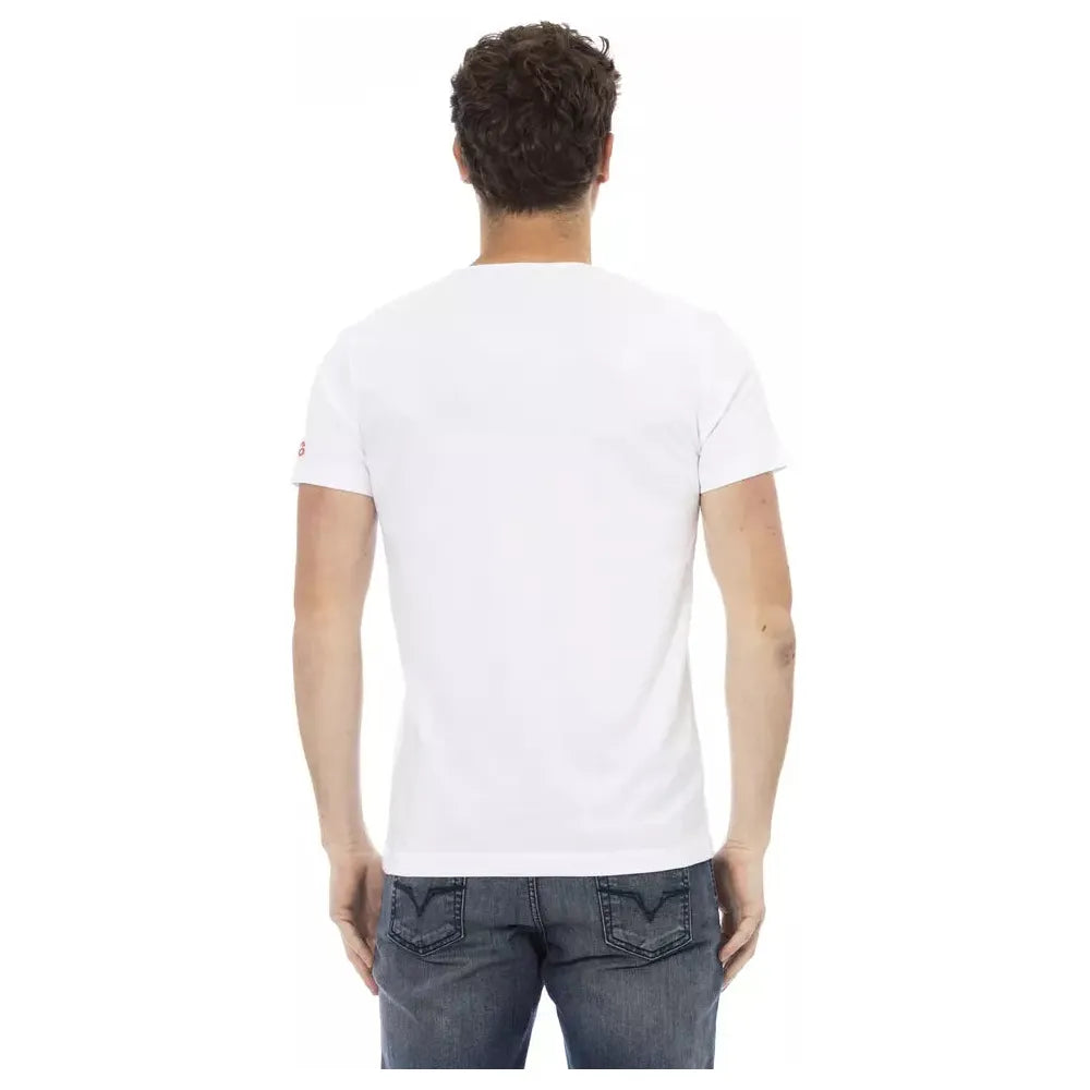 Trussardi Action White Cotton T-Shirt for Effortless Elegance
