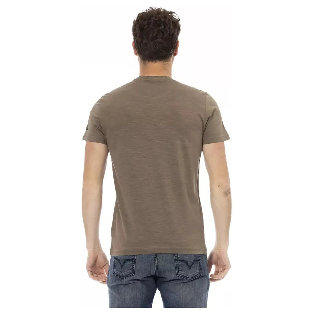 Trussardi Action Brown Cotton T-Shirt for Effortless Elegance