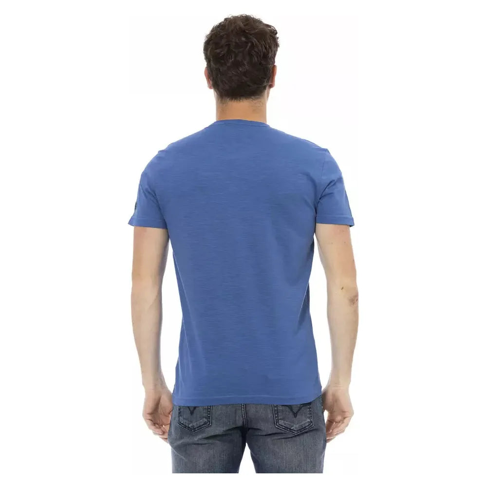 Trussardi Action Blue Cotton T-Shirt for Elevated Style