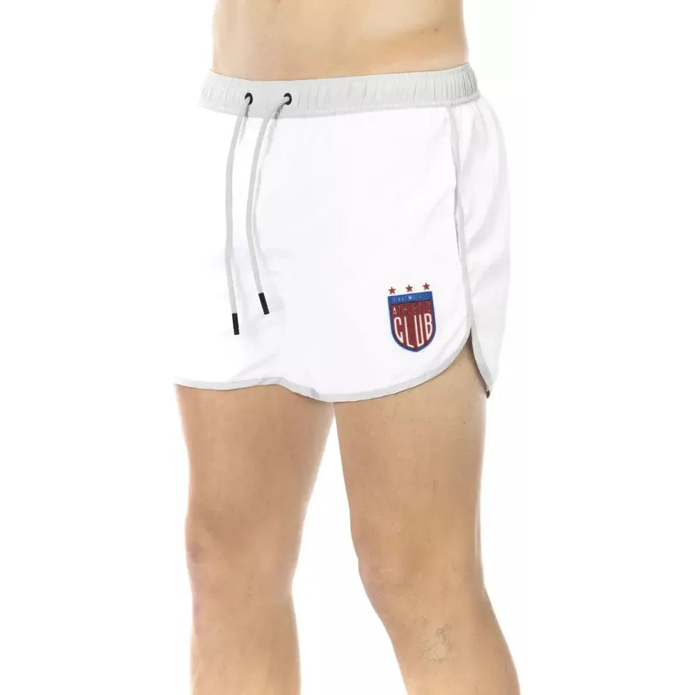 Bikkembergs White Cotton Swim Shorts for Effortless Summer Style