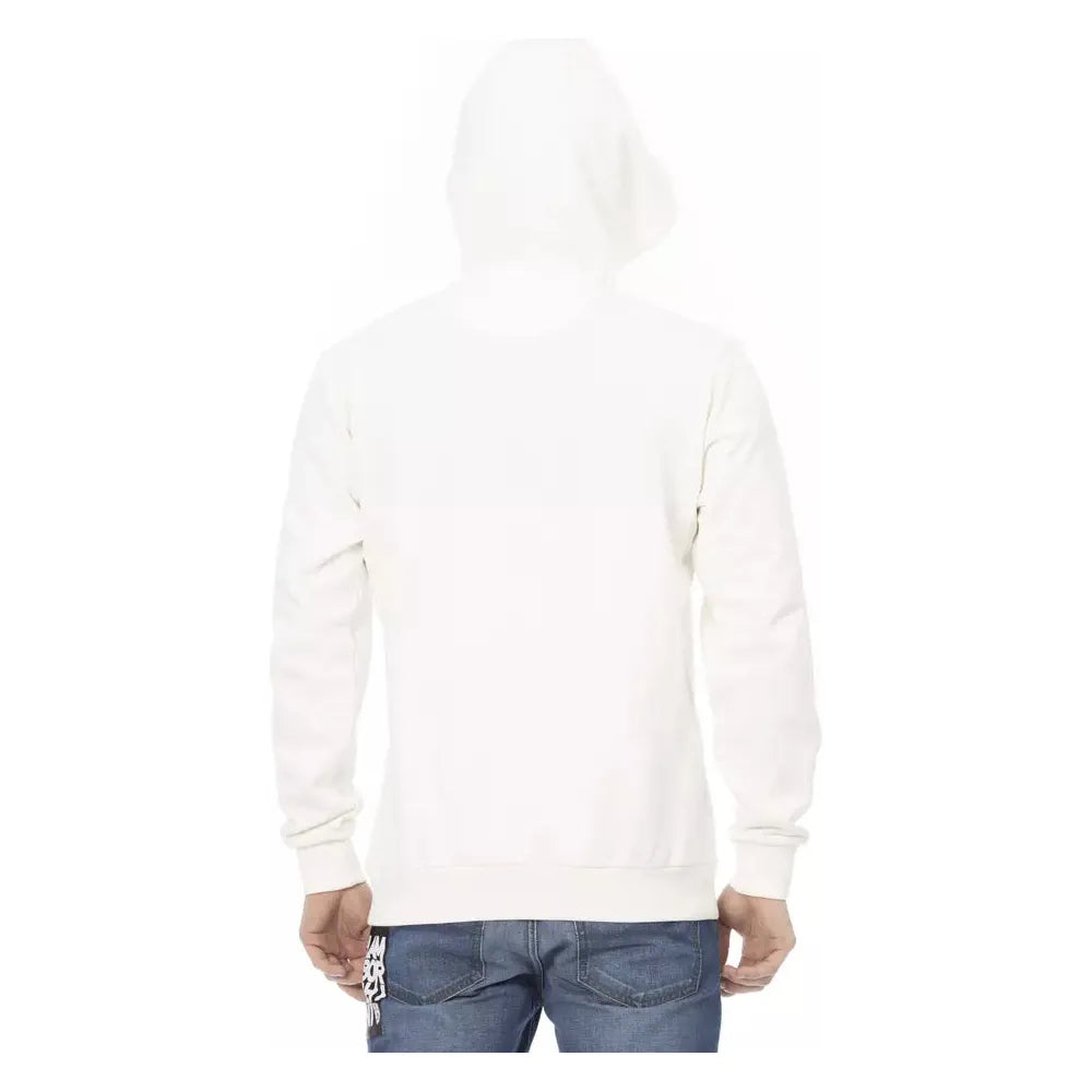 Automobili Lamborghini White Cotton Sweater for Luxury Style