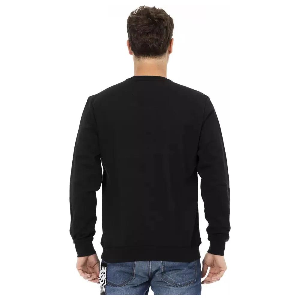 Automobili Lamborghini Black Cotton Sweater for Sophisticated Style
