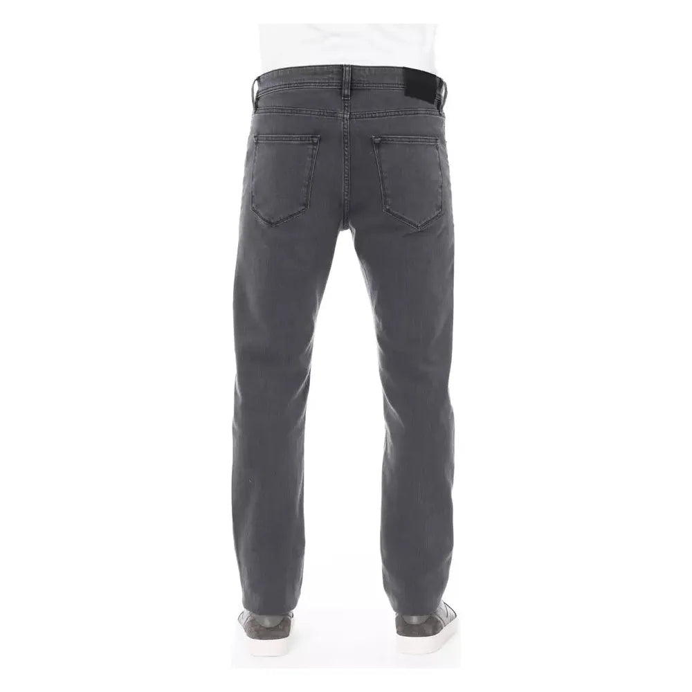 Baldinini Gray Cotton Jeans for Effortless Elegance