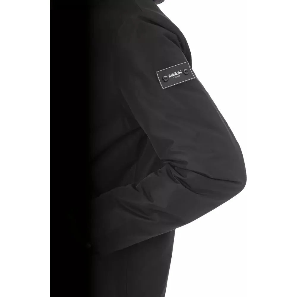Baldinini Black Cotton Jacket for Elevated Sophistication