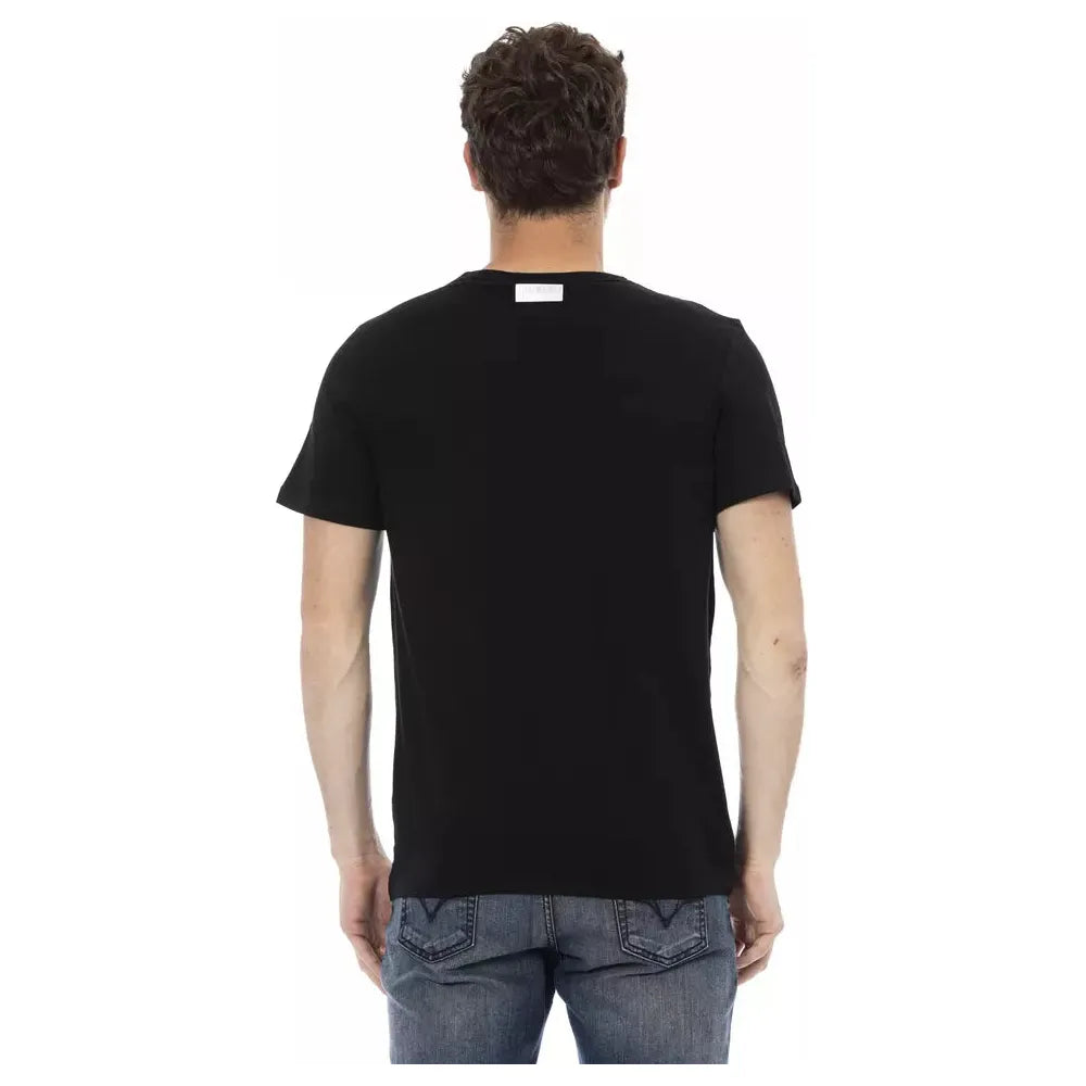 Bikkembergs Black Cotton T-Shirt for Elevated Casual Style