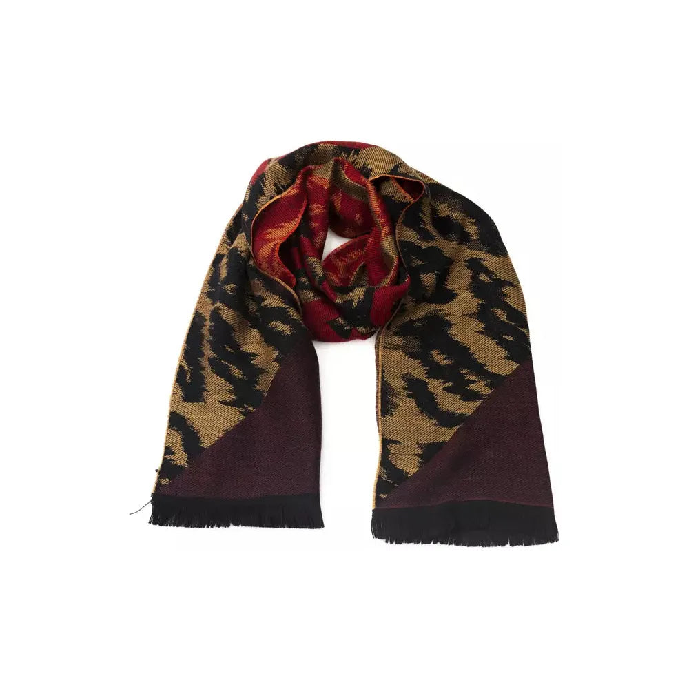 Cavalli Class Brown Wool Scarf for Elevated Style