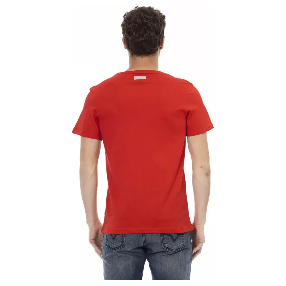 Bikkembergs Red Cotton T-Shirt for Effortless Elegance