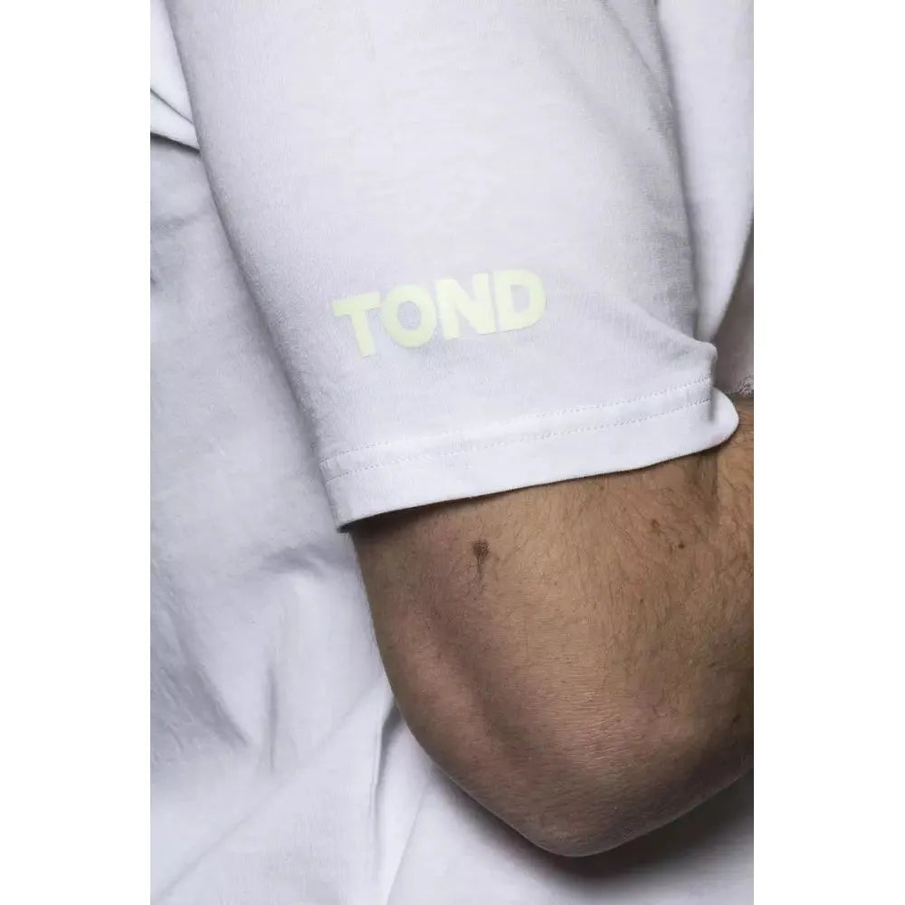 Tond White Cotton T-Shirt with Photoluminescent Prints