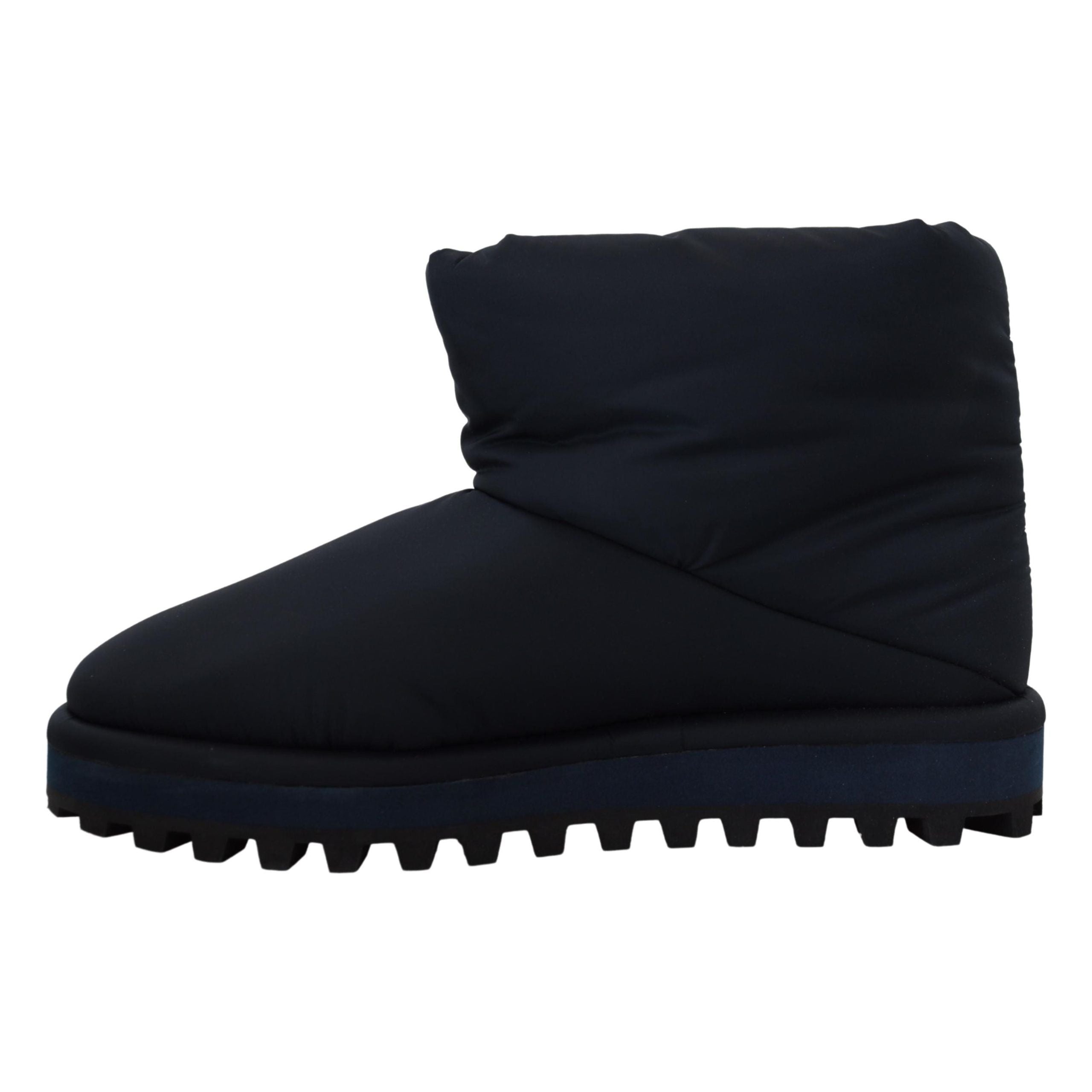 Dolce & Gabbana Blue Leather Ankle Height Boots