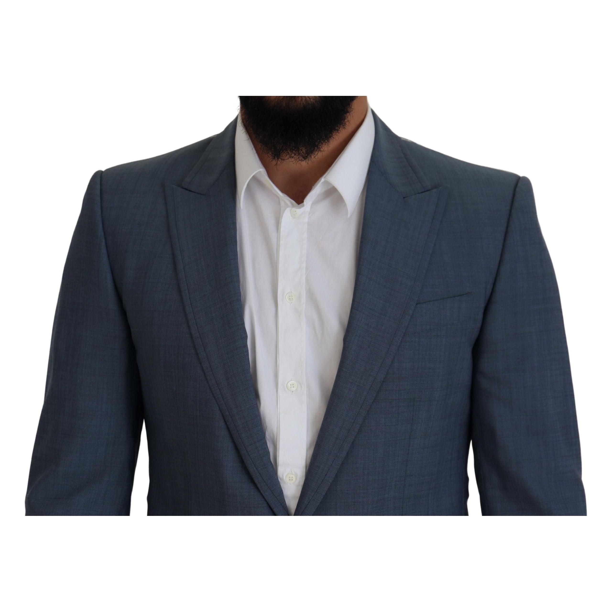 Dolce & Gabbana Blue Wool Single Breasted Sport Blazer