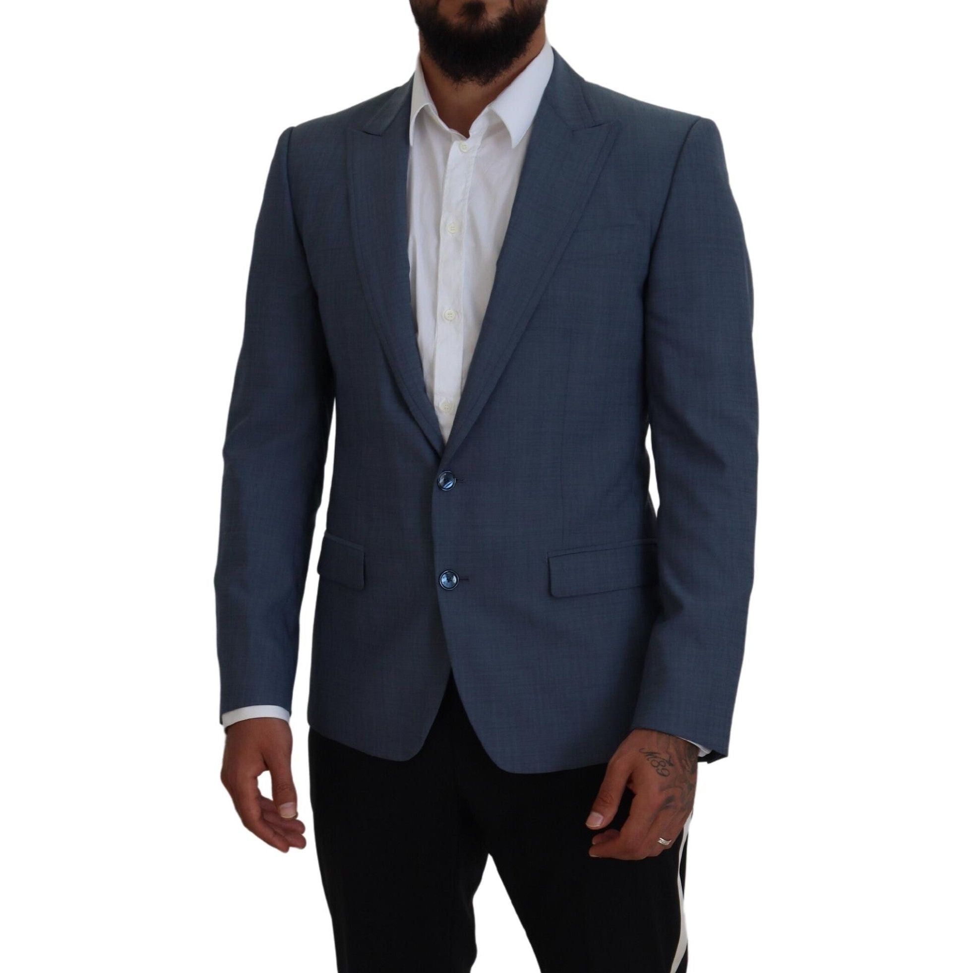 Dolce & Gabbana Blue Wool Single Breasted Sport Blazer
