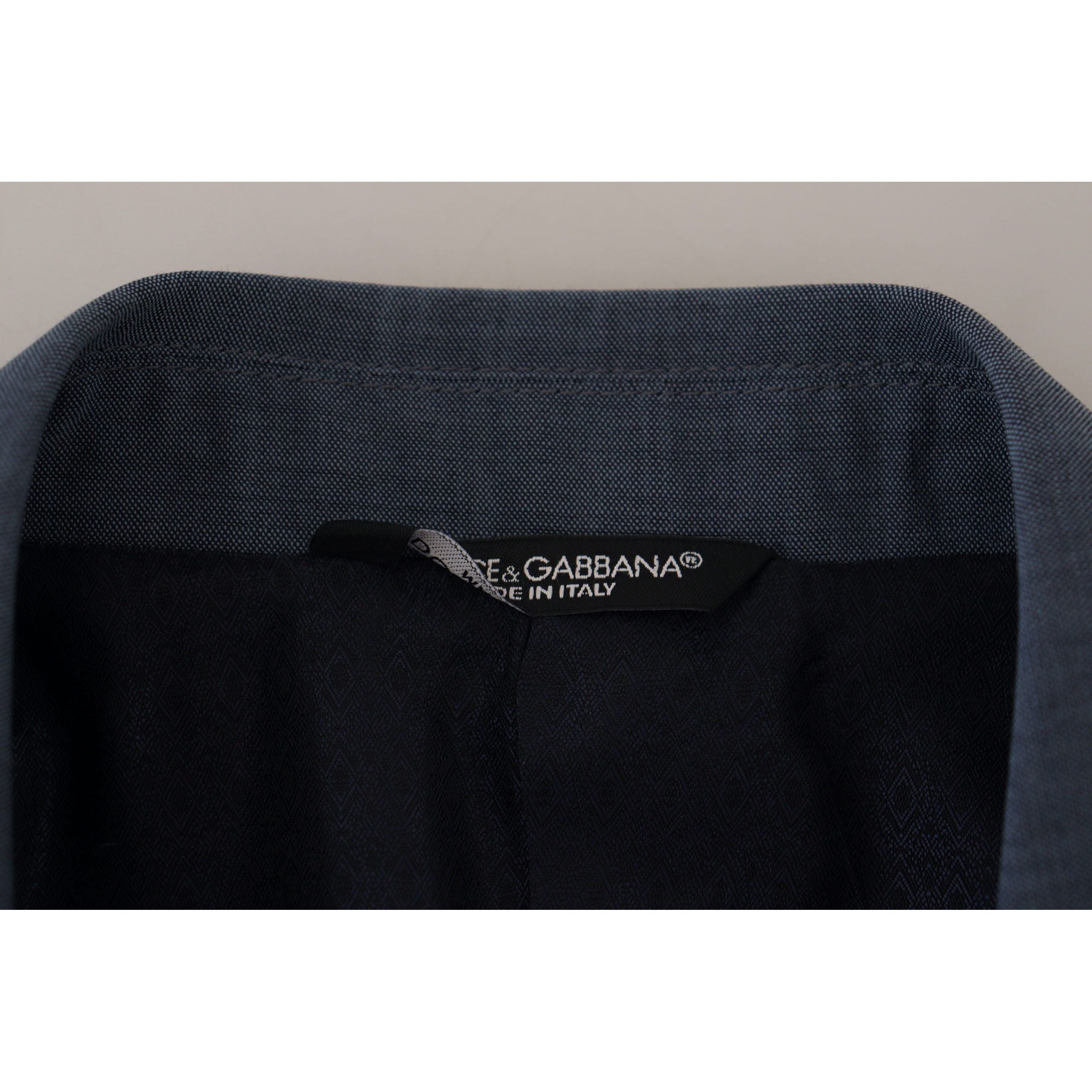 Dolce & Gabbana Blue Wool Single Breasted Sport Blazer