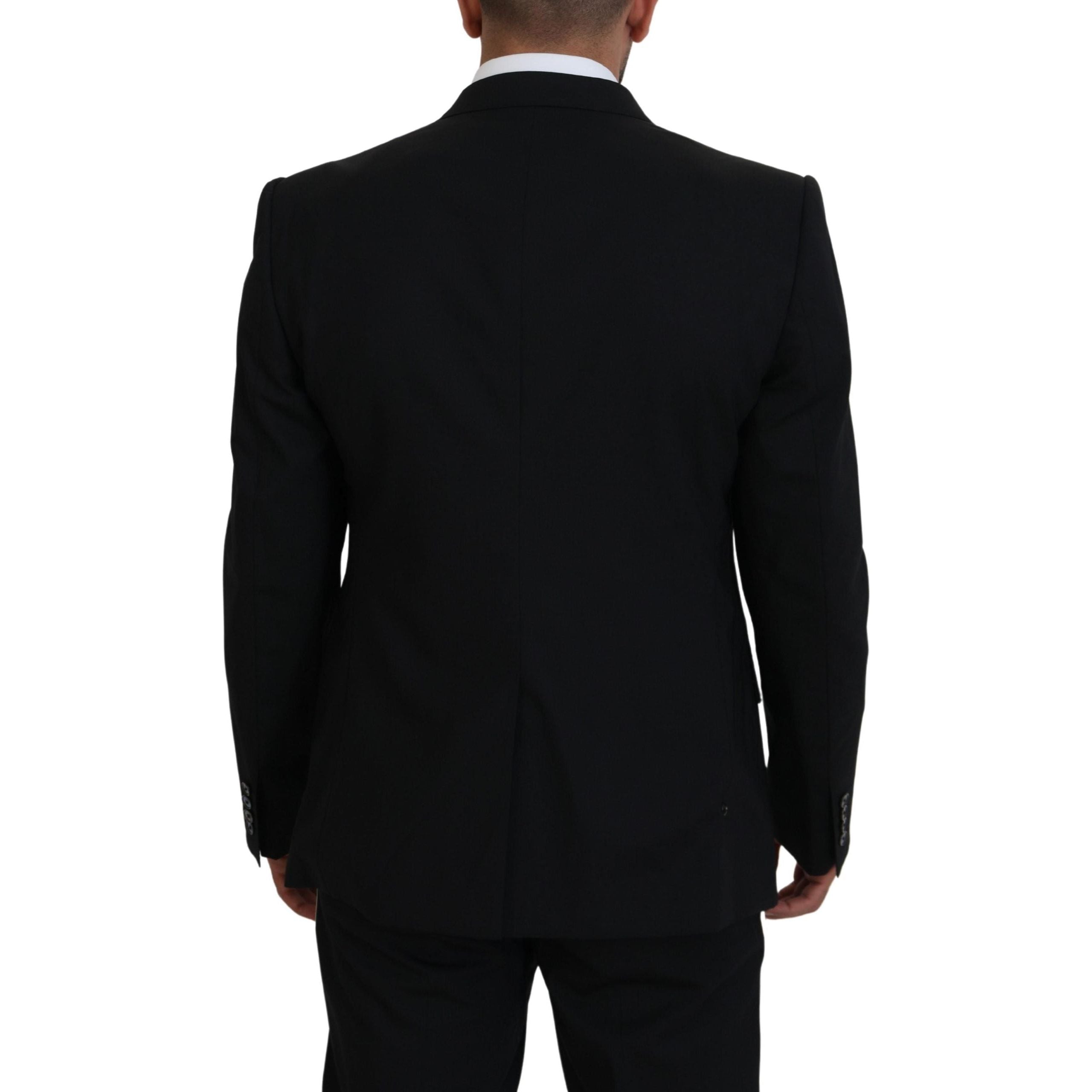 Dolce & Gabbana Black Wool Blend Single Breasted Blazer
