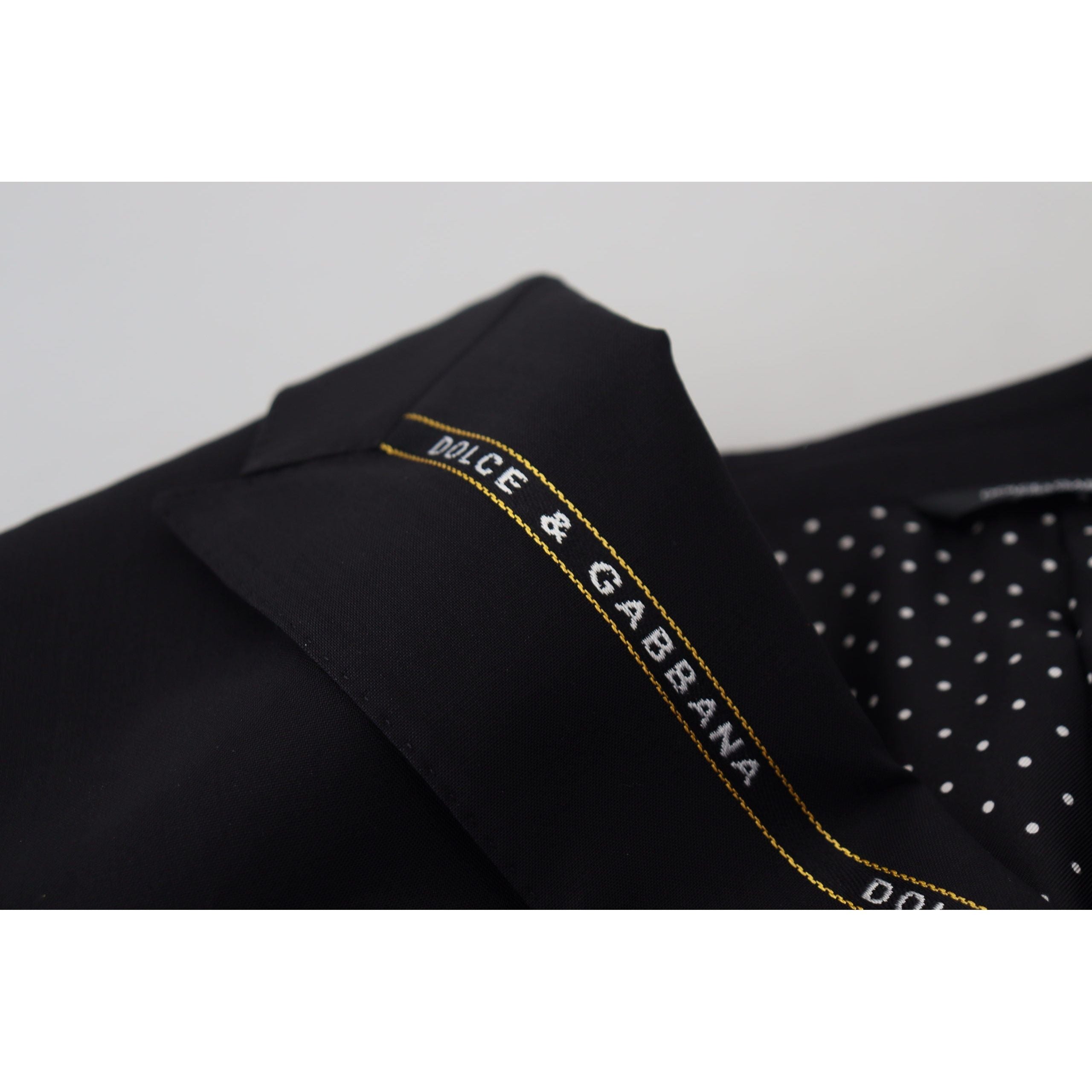 Dolce & Gabbana Black Wool Blend Single Breasted Blazer