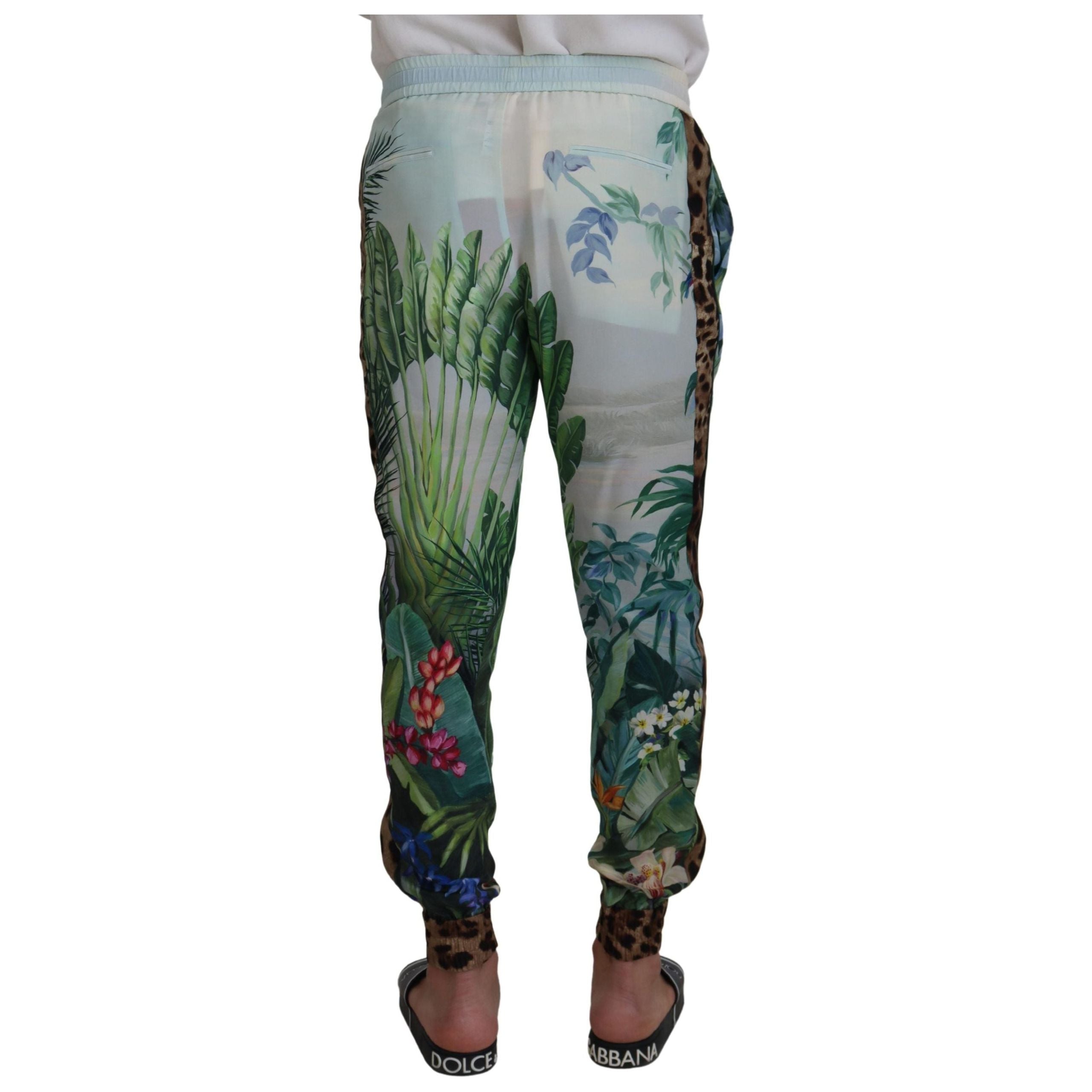 Dolce & Gabbana Multicolor Silk Statement Pants