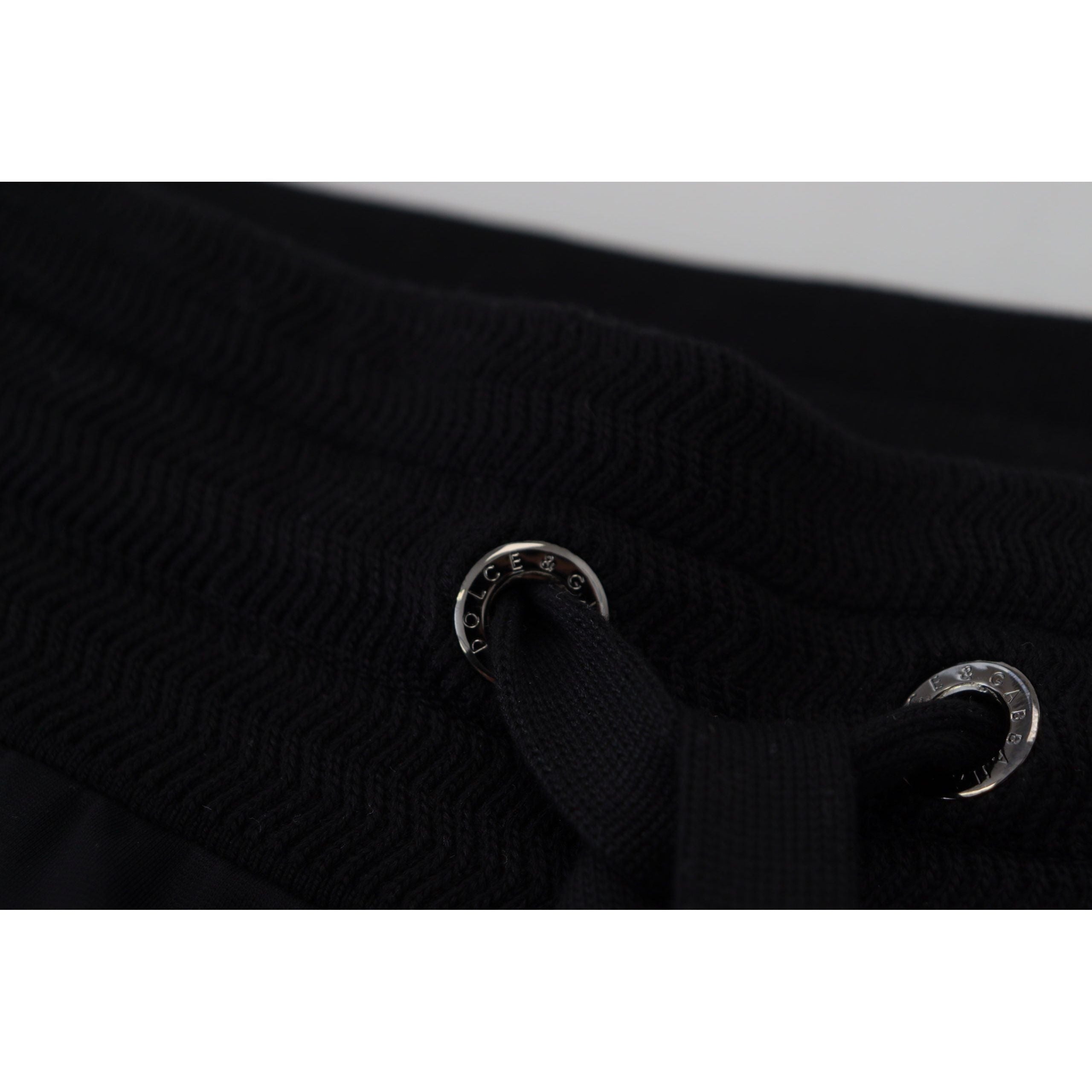Dolce & Gabbana Black Cotton Designer Trousers Elegance