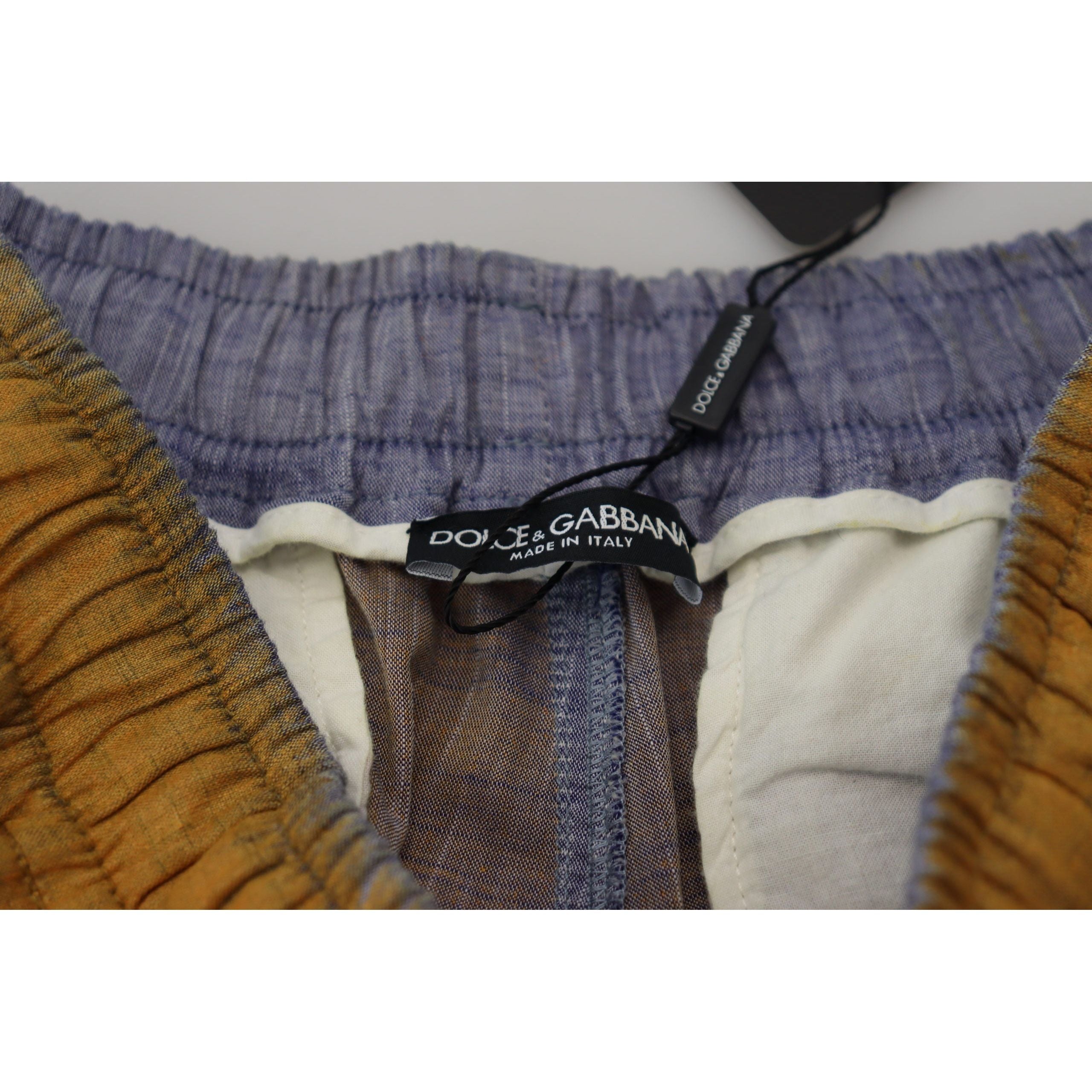 Dolce & Gabbana Beige Italian Linen Trousers for Sophistication