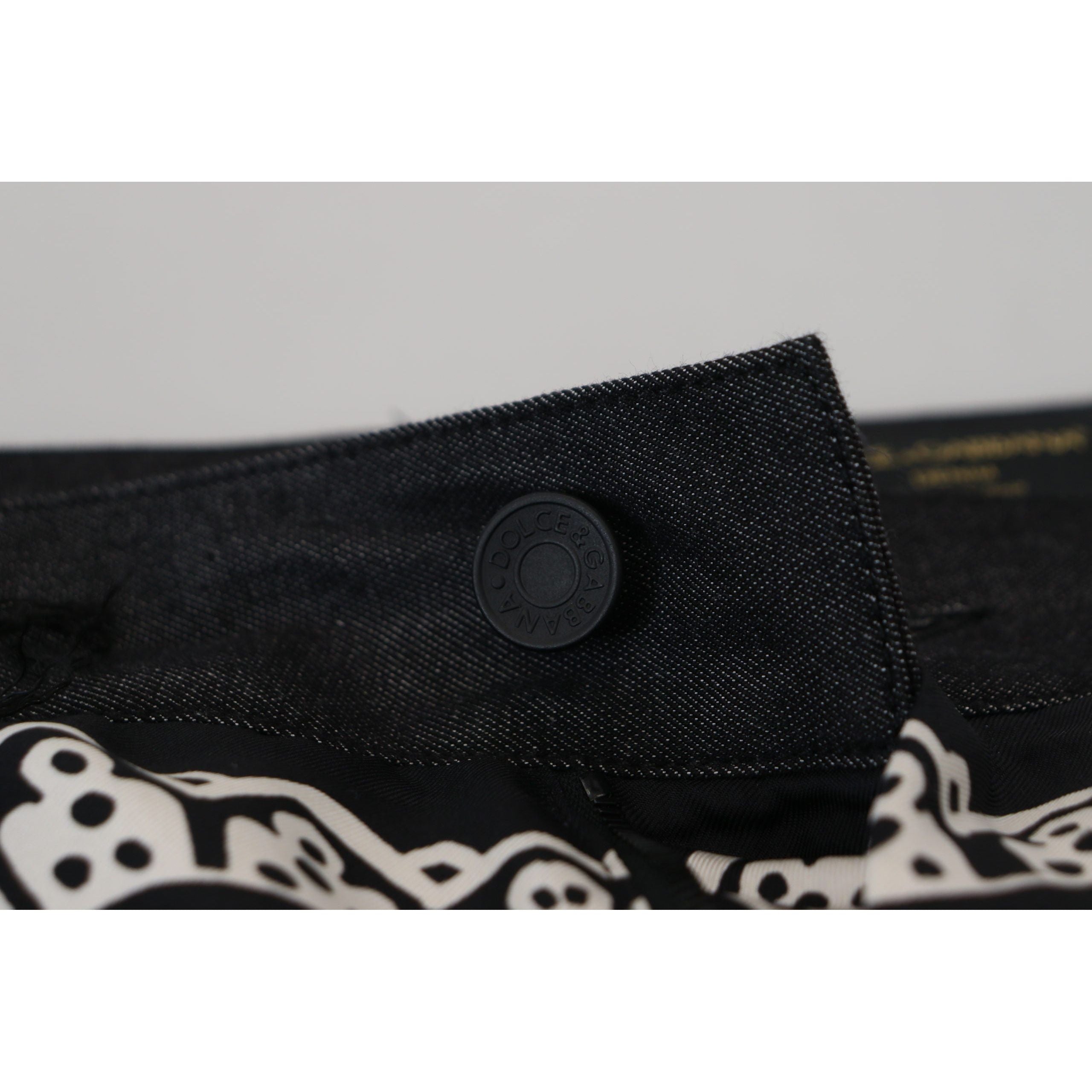 Dolce & Gabbana Black Silk-Cotton Elegant Bandana Pants