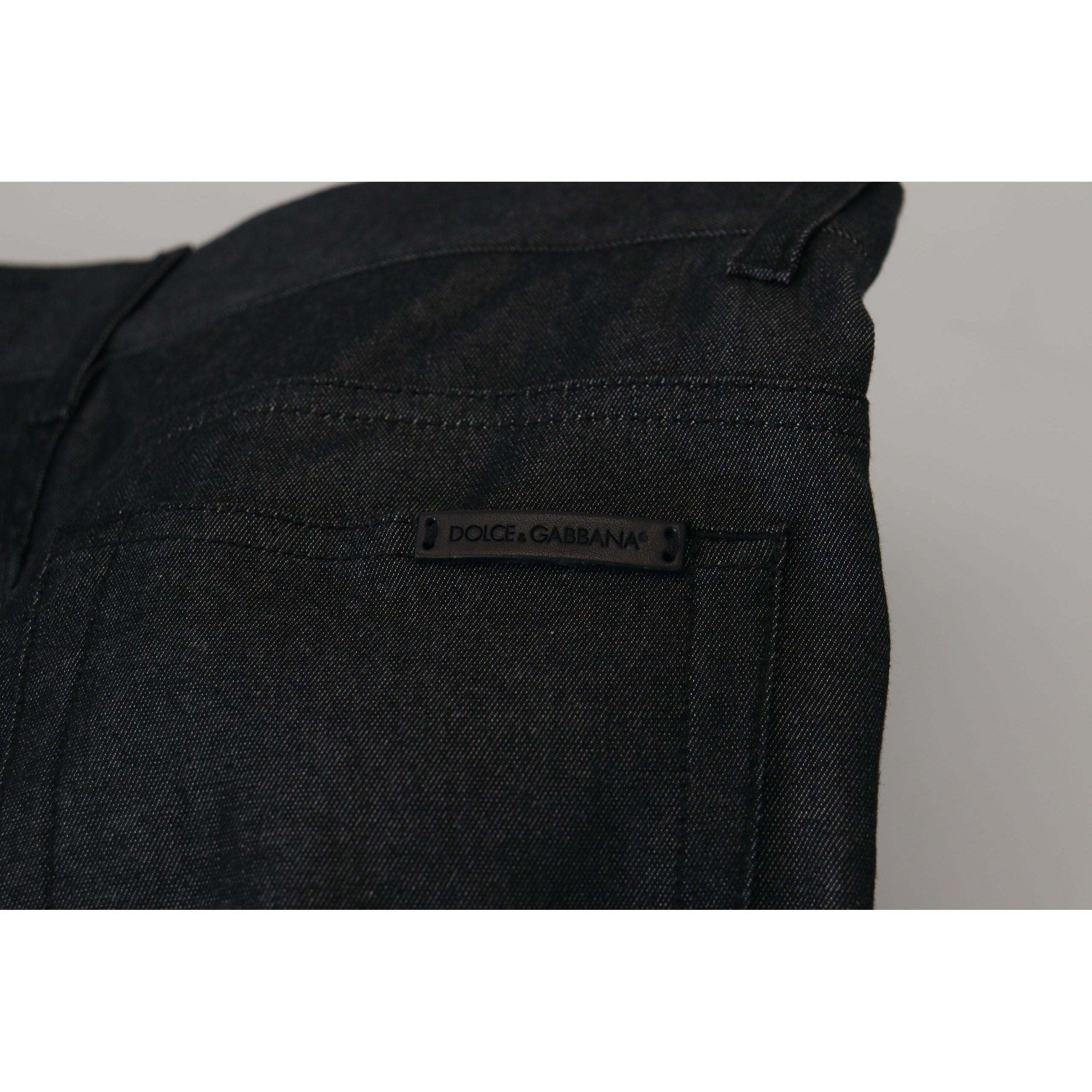 Dolce & Gabbana Black Silk-Cotton Elegant Bandana Pants