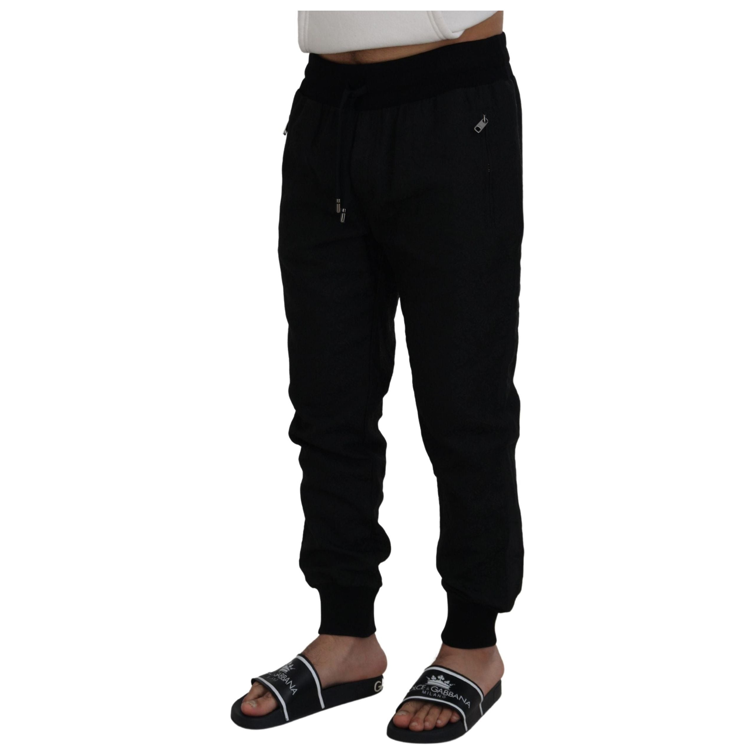 Dolce & Gabbana Black Cotton Jogger Pants