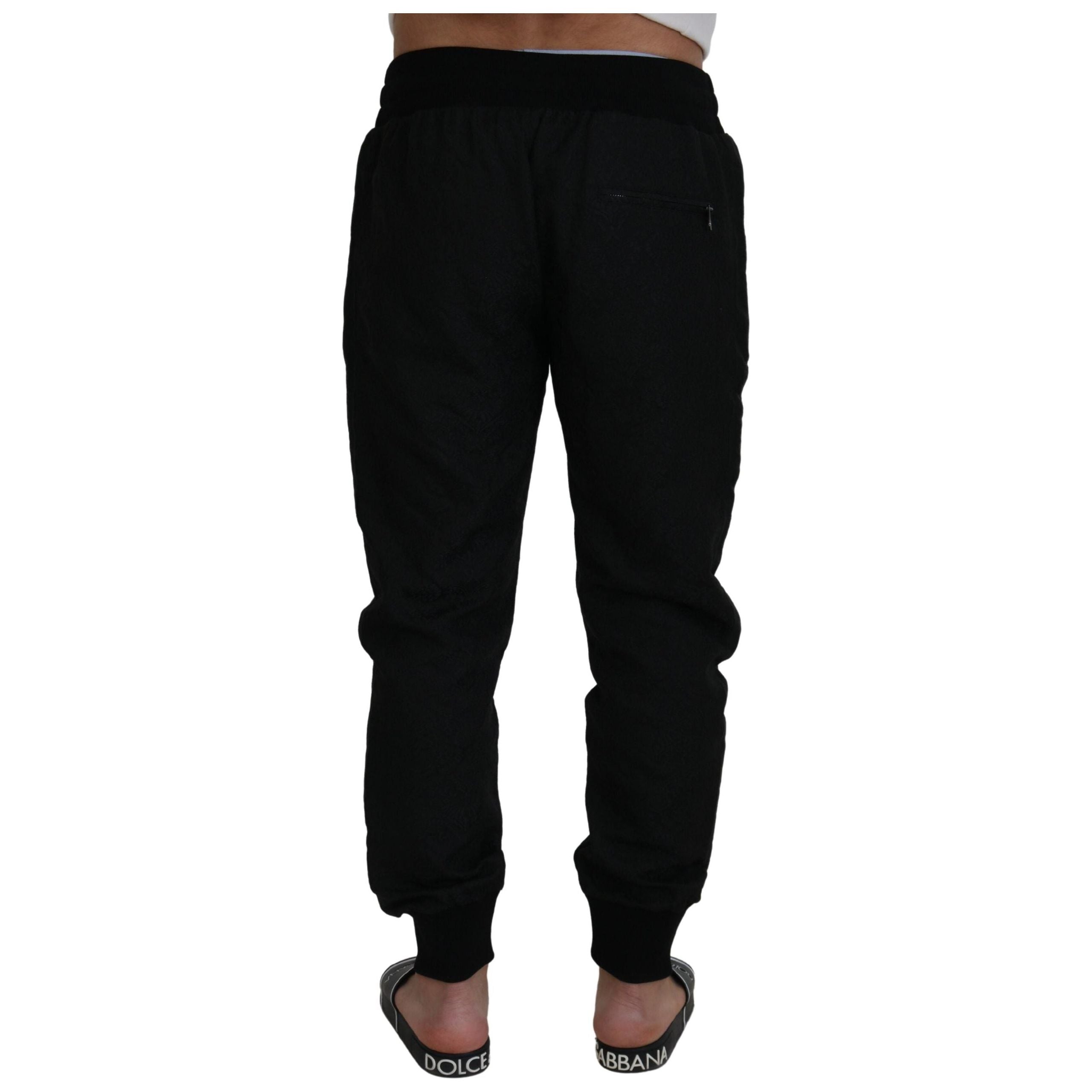 Dolce & Gabbana Black Cotton Jogger Pants